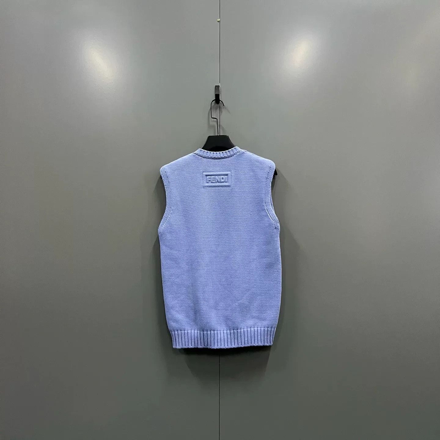 Fendi FENDI Blue V-Neck Knit Vest Size US L / EU 52-54 / 3 - 2 Thumbnail