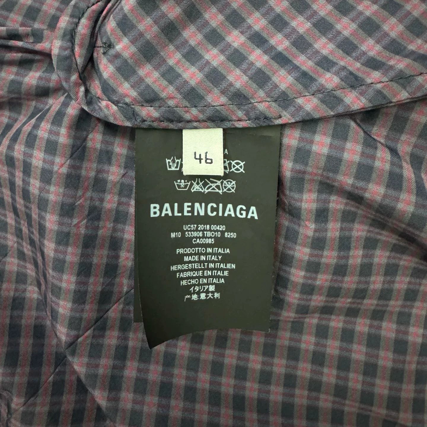 Balenciaga Balenciaga Black Purple Check Jacket Size US L / EU 52-54 / 3 - 4 Thumbnail