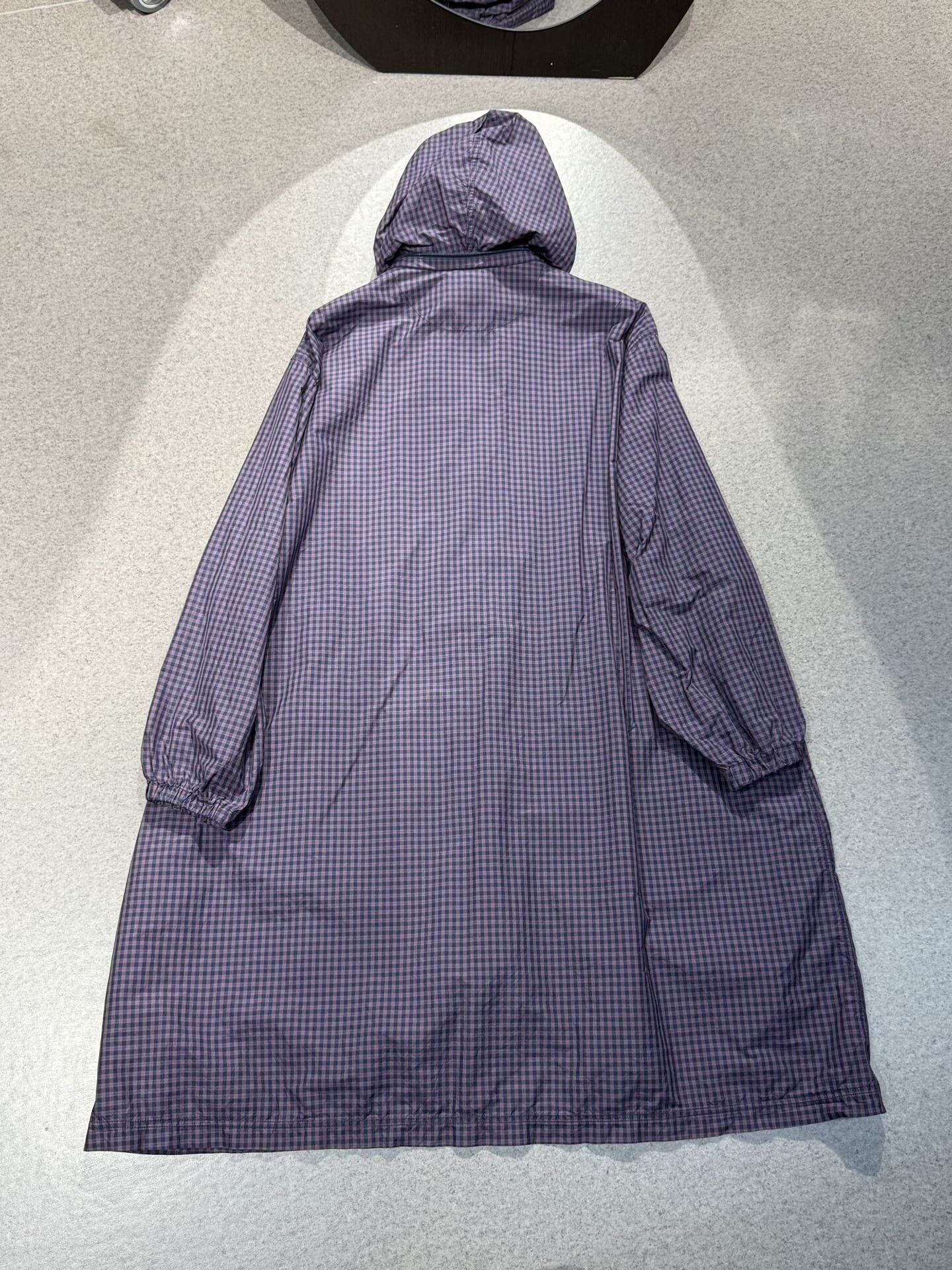 Balenciaga Balenciaga Purple Plaid Trench Coat Size US XL / EU 56 / 4 - 4 Thumbnail