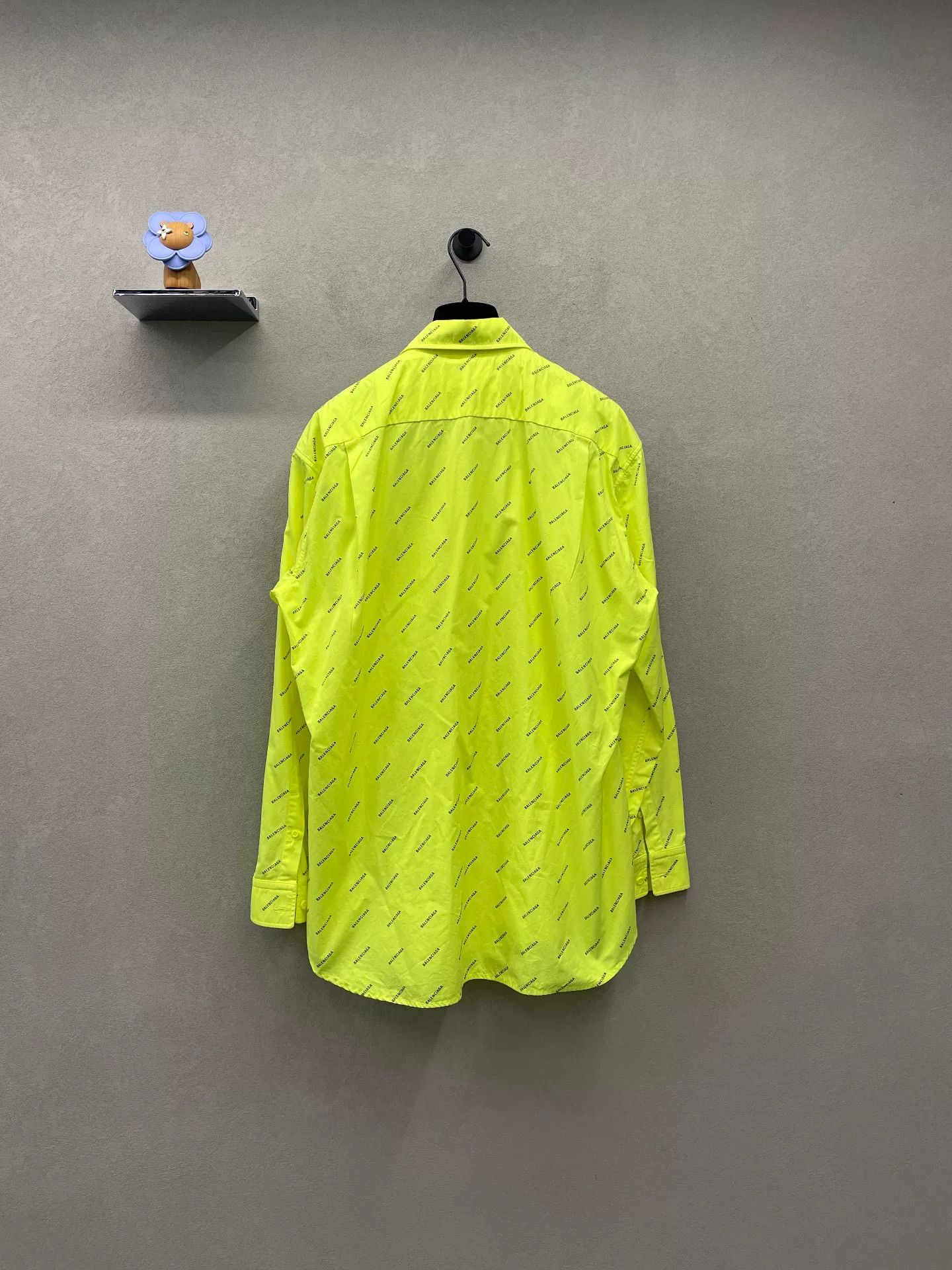 Balenciaga Balenciaga Neon Yellow Long Sleeve Shirt Size US XL / EU 56 / 4 - 4 Thumbnail