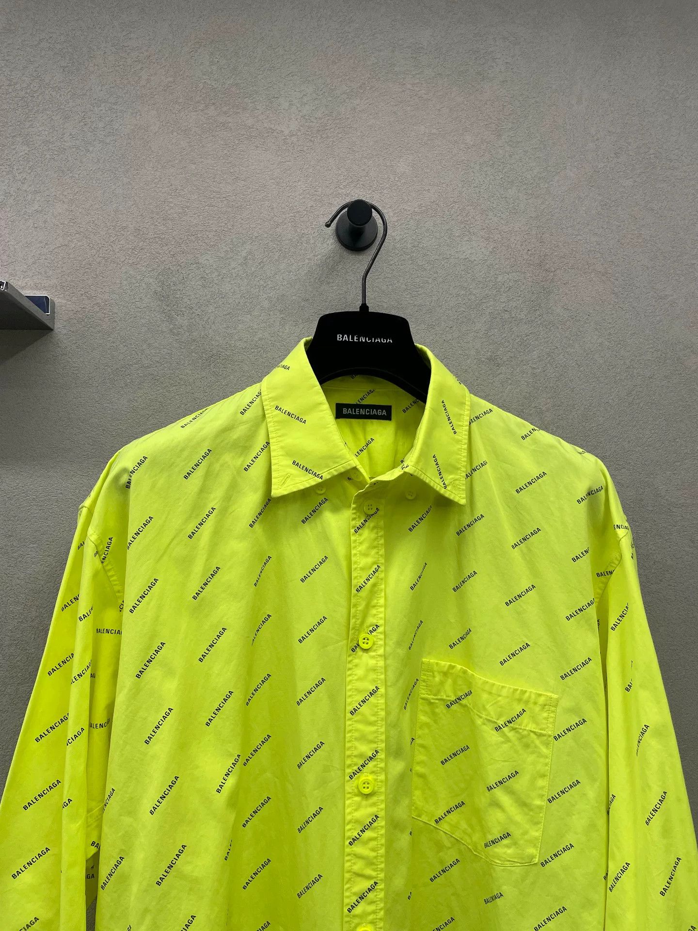 Balenciaga Balenciaga Neon Yellow Long Sleeve Shirt Size US XL / EU 56 / 4 - 3 Thumbnail