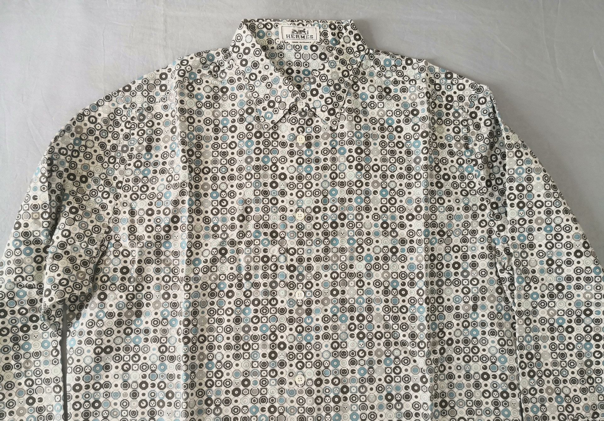 Hermes Hermes Linen Cotton Button Up Shirt Size US XL / EU 56 / 4 - 3 Thumbnail