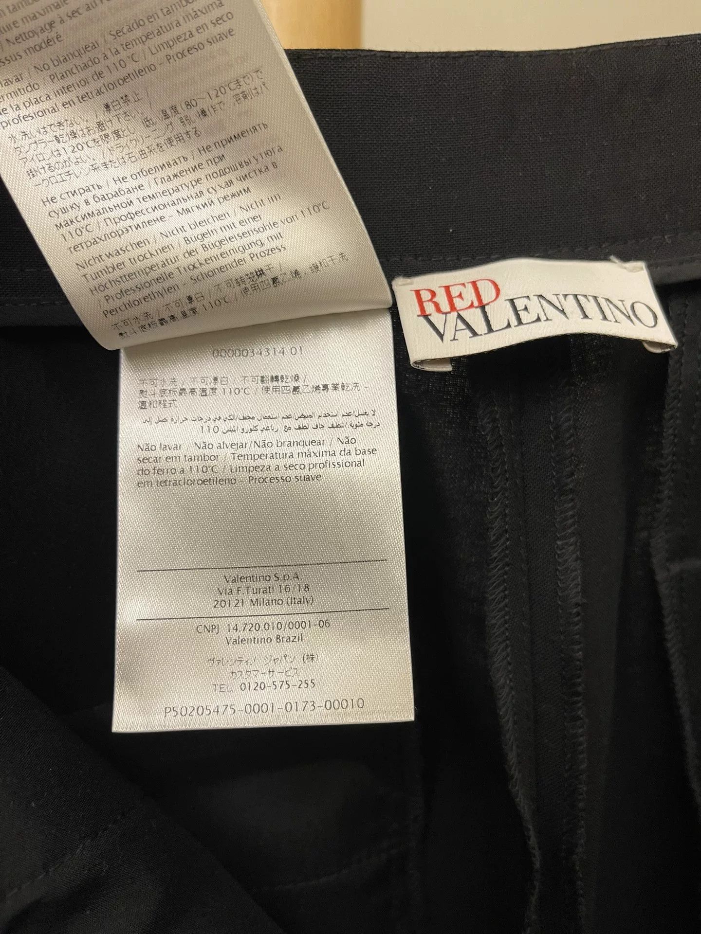 Valentino RED VALENTINO Black Wide-Leg Cropped Pants Size US 38 / EU 54 - 9 Thumbnail