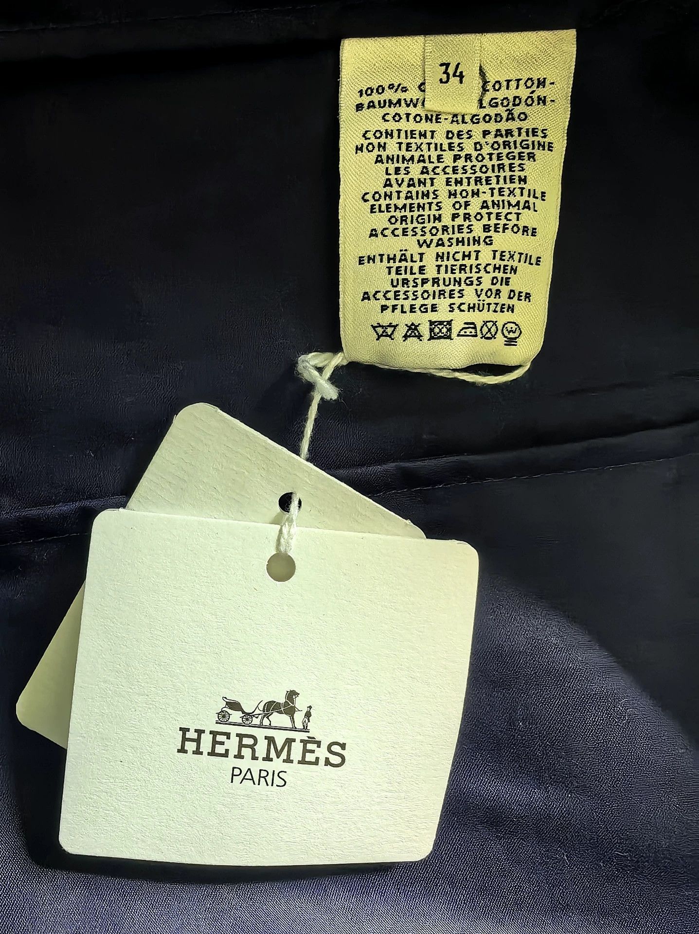 Hermes Hermes Classic Navy Blue Shirt Size US XS / EU 42 / 0 - 4 Thumbnail