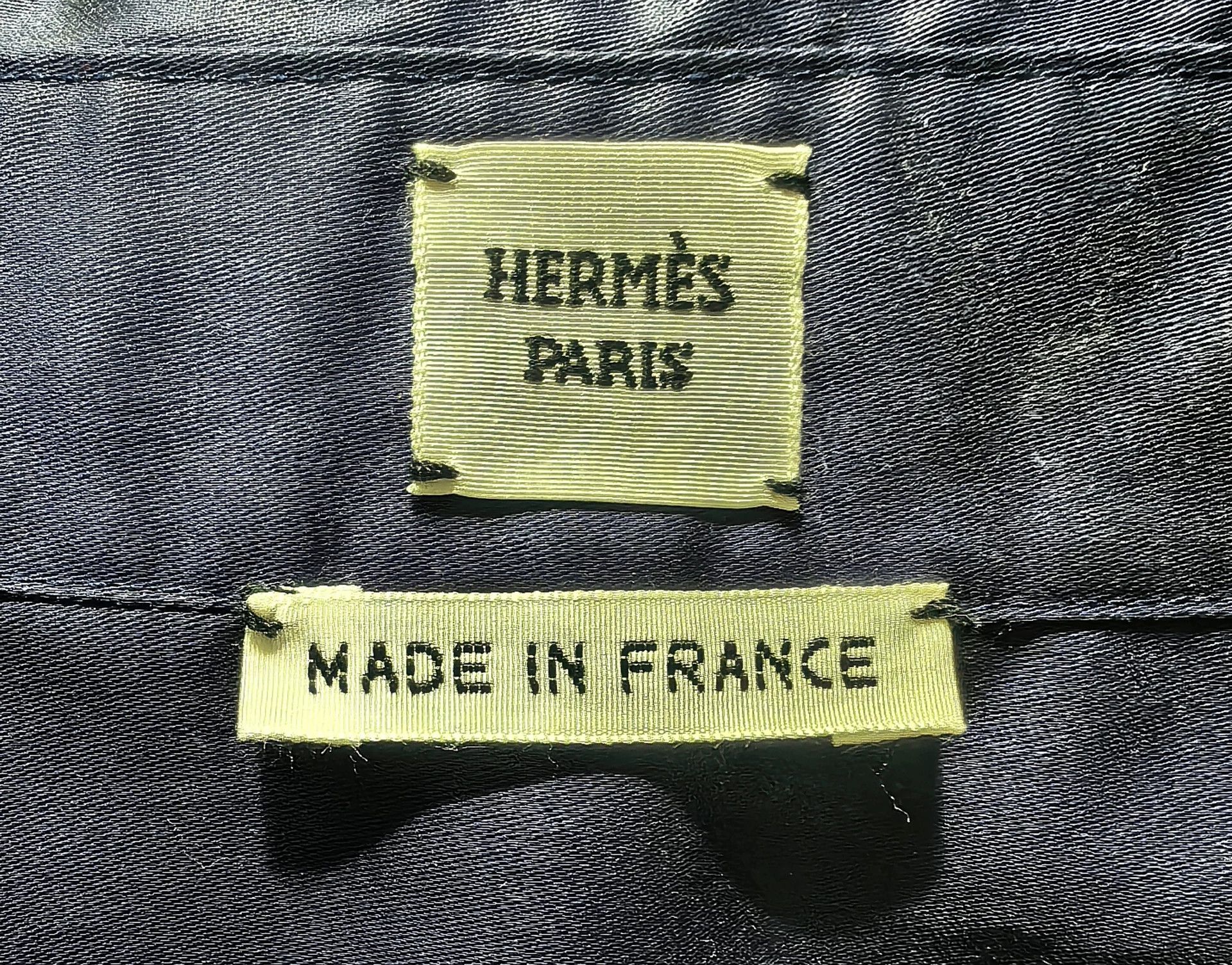 Hermes Hermes Classic Navy Blue Shirt Size US XS / EU 42 / 0 - 3 Thumbnail