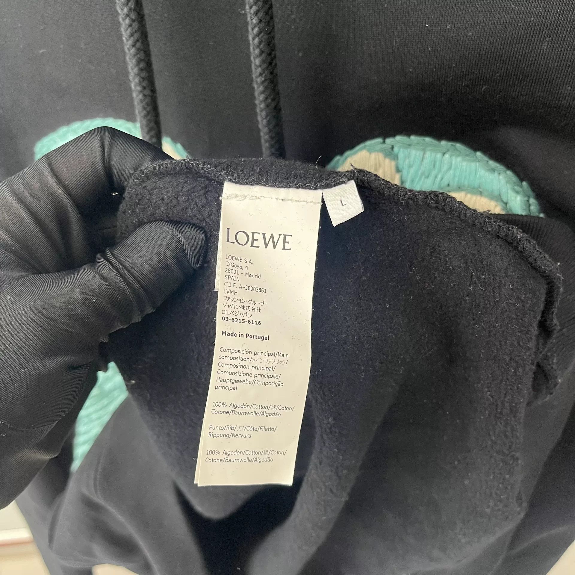 Loewe LOEWE Owl Embroidery Black Sweatshirt Size US L / EU 52-54 / 3 - 4 Thumbnail