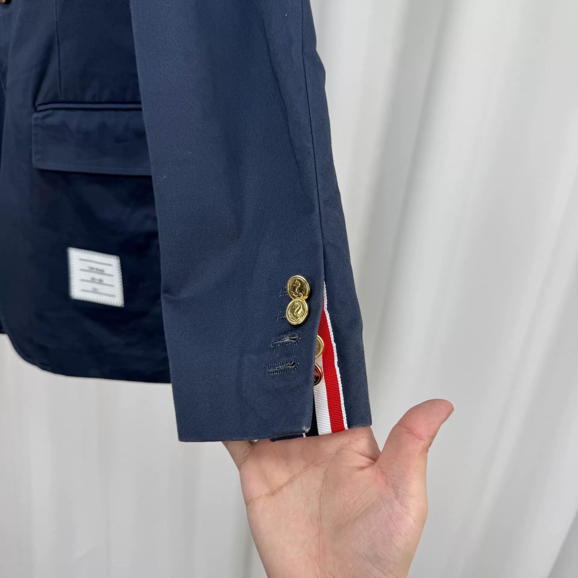 Thom Browne Thom Browne Gold Button Stripe Blazer Size US S / EU 44-46 / 1 - 4 Thumbnail
