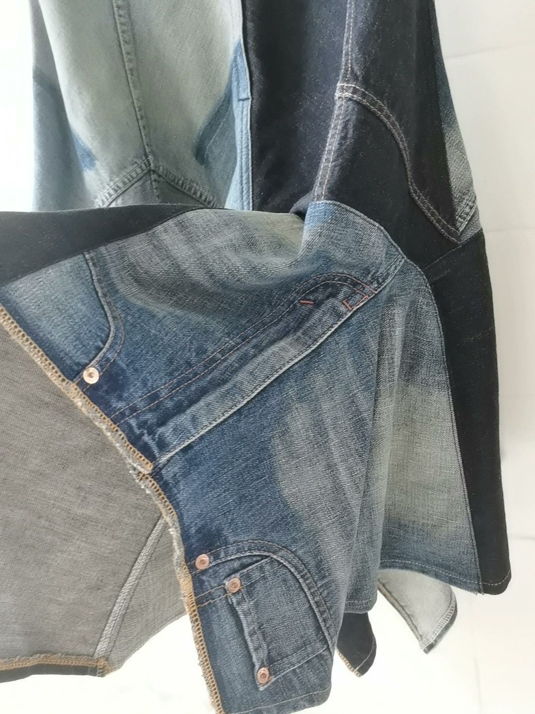 Junya Watanabe unique patchwork denim long skirt Size US 26 / EU 42 - 2 Thumbnail