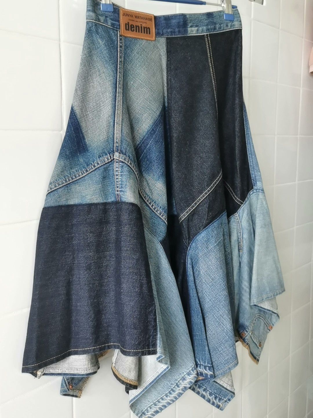 Junya Watanabe unique patchwork denim long skirt Size US 26 / EU 42 - 4 Thumbnail