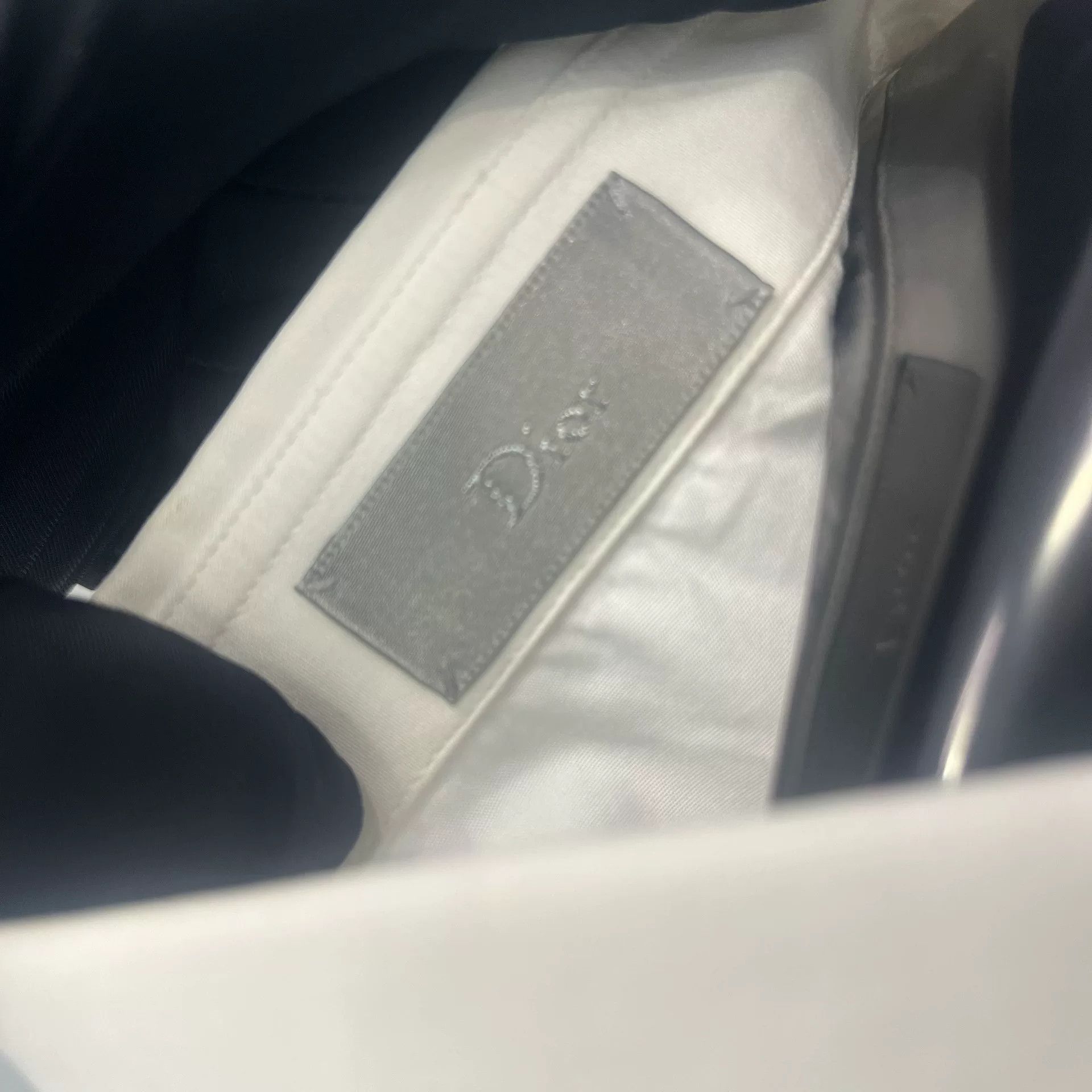 dior white printed short sleeve t-shirt