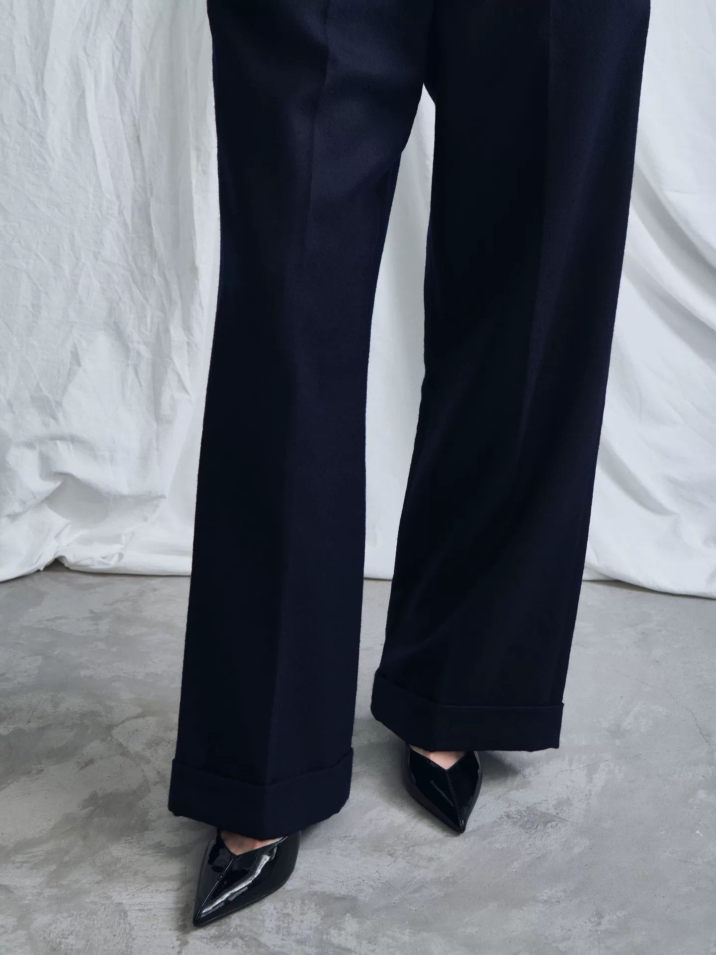 Junya Watanabe junya watanabe navy wool wide-leg pants Size US 26 / EU 42 - 5 Thumbnail