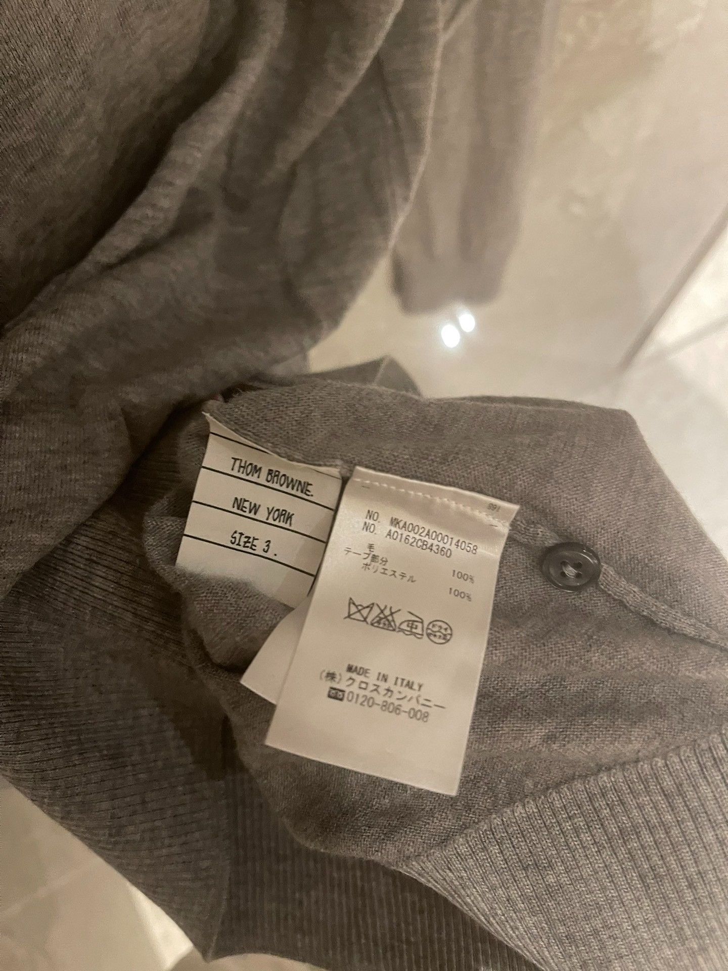 Thom Browne gray button-up knit sweater size 3 Size US M / EU 48-50 / 2 - 4 Thumbnail