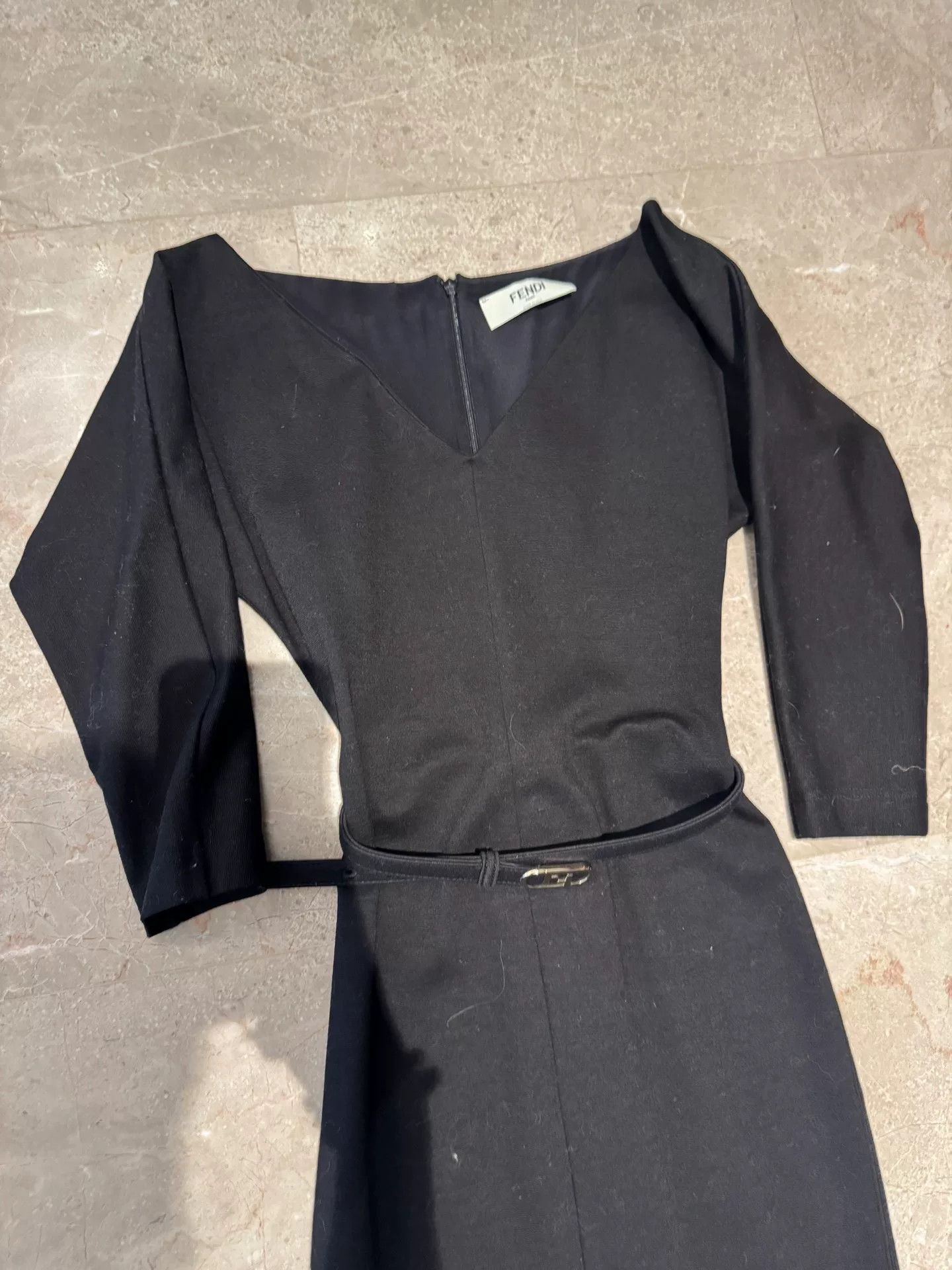 Fendi elegant fendi dress with belt detail Size US 36 / EU 52 - 2 Thumbnail