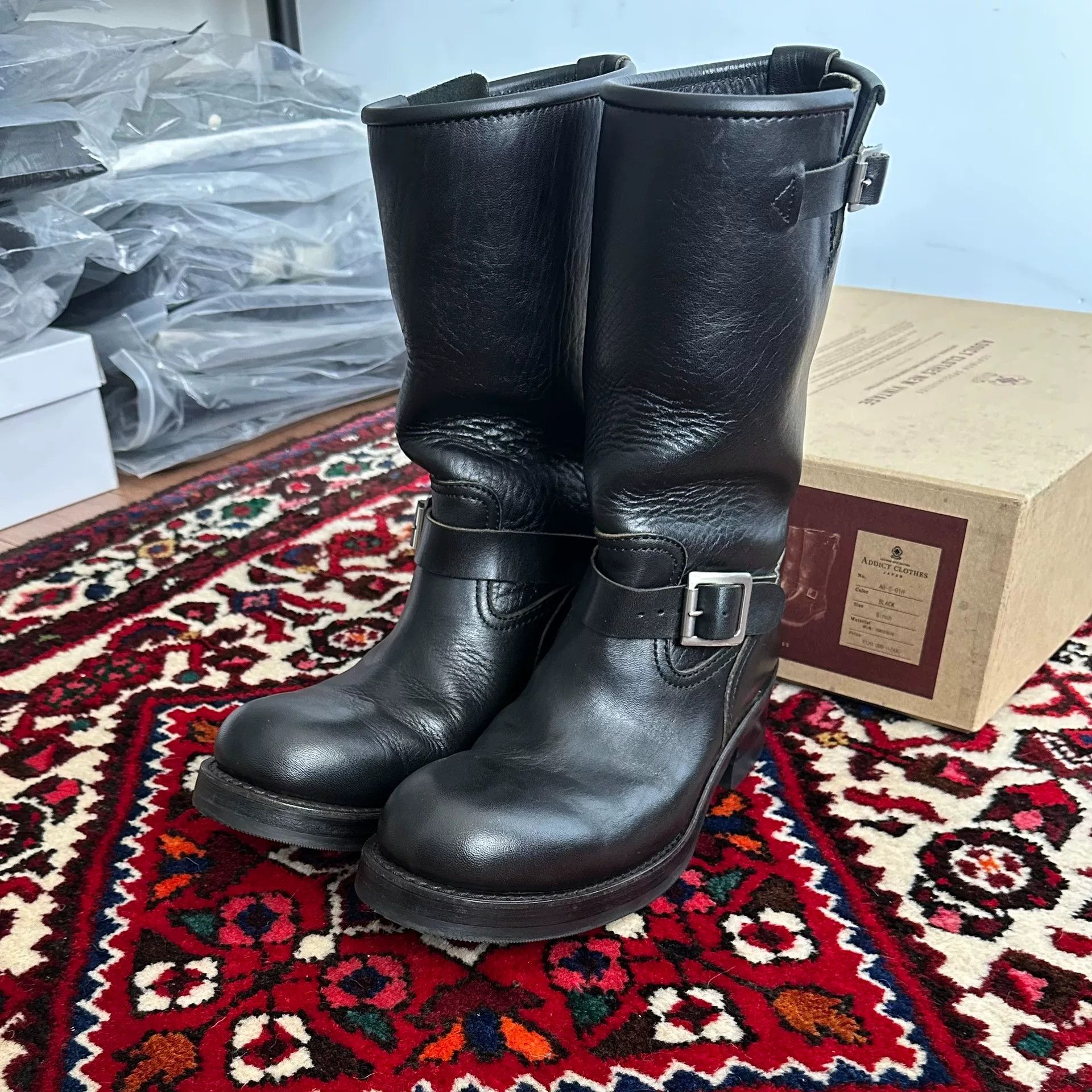 Viberg black engineer boots for men Size US 8 / EU 41 - 2 Thumbnail