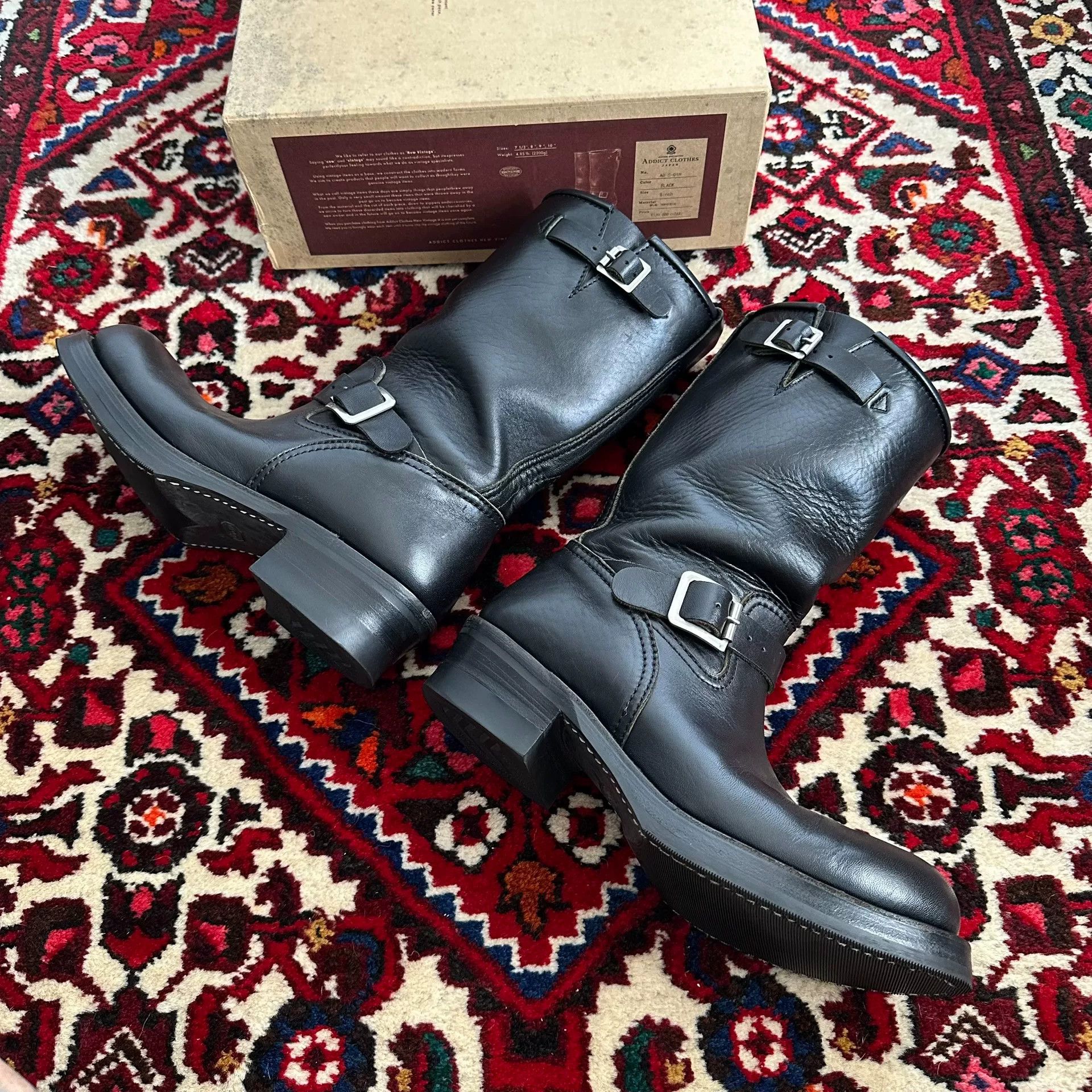 Viberg black engineer boots for men Size US 8 / EU 41 - 6 Thumbnail