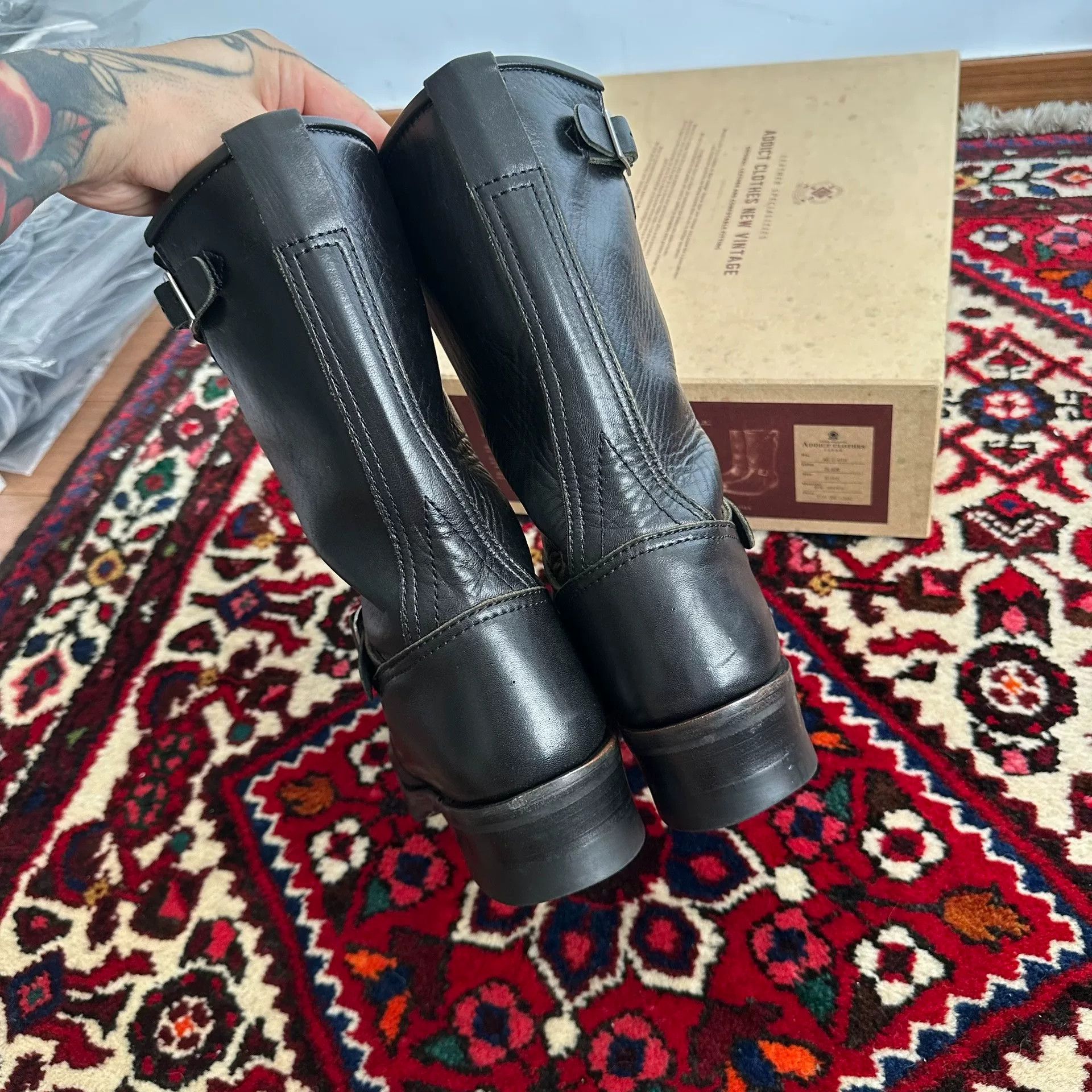 Viberg black engineer boots for men Size US 8 / EU 41 - 7 Thumbnail