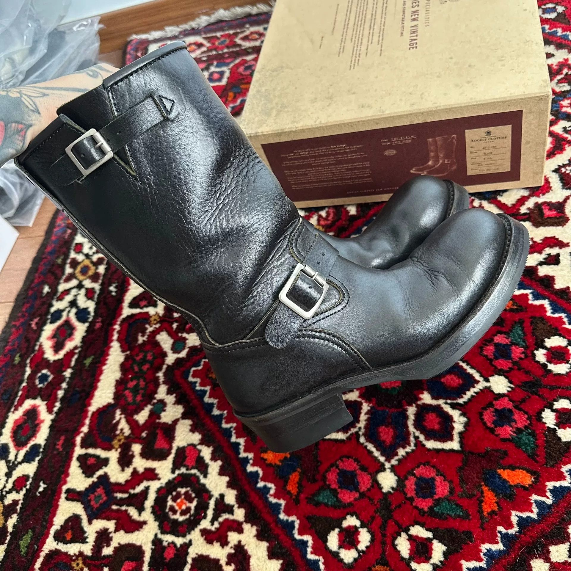 Viberg black engineer boots for men Size US 8 / EU 41 - 3 Thumbnail