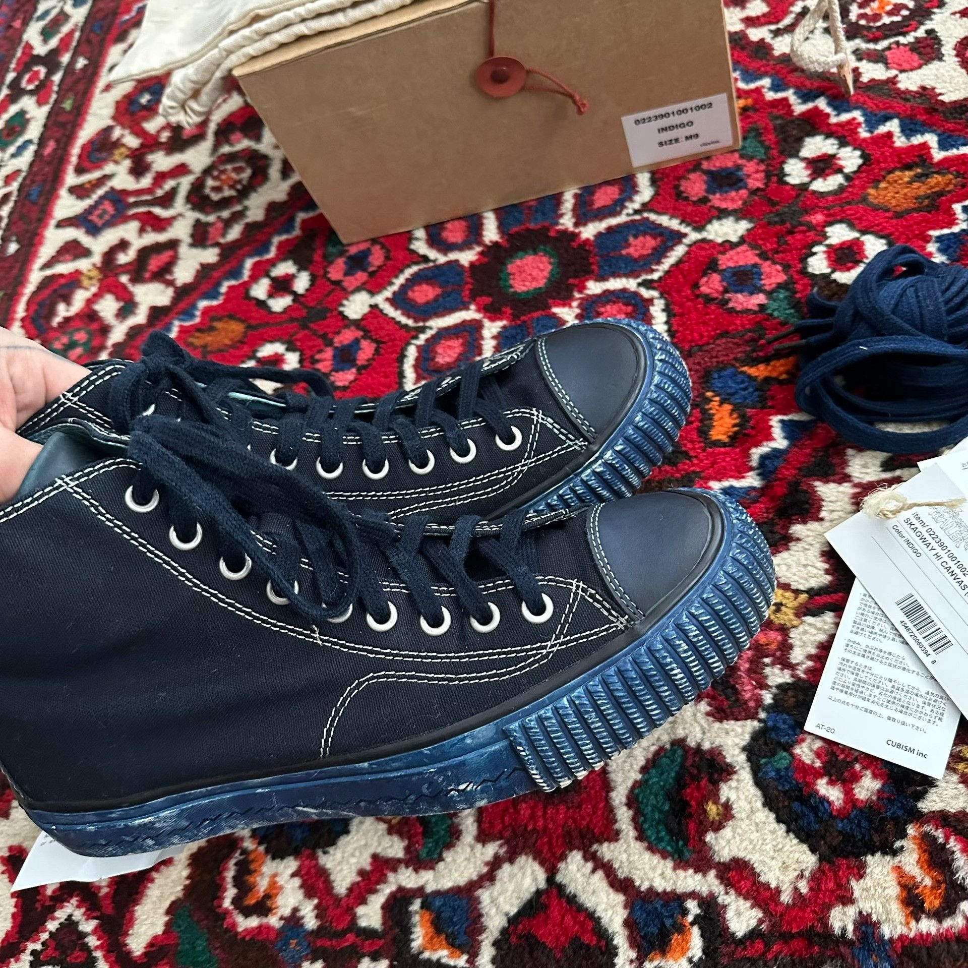 Visvim visvim skagway hi canvas shoes in blue Size US 9.5 / EU 42-43 - 3 Thumbnail