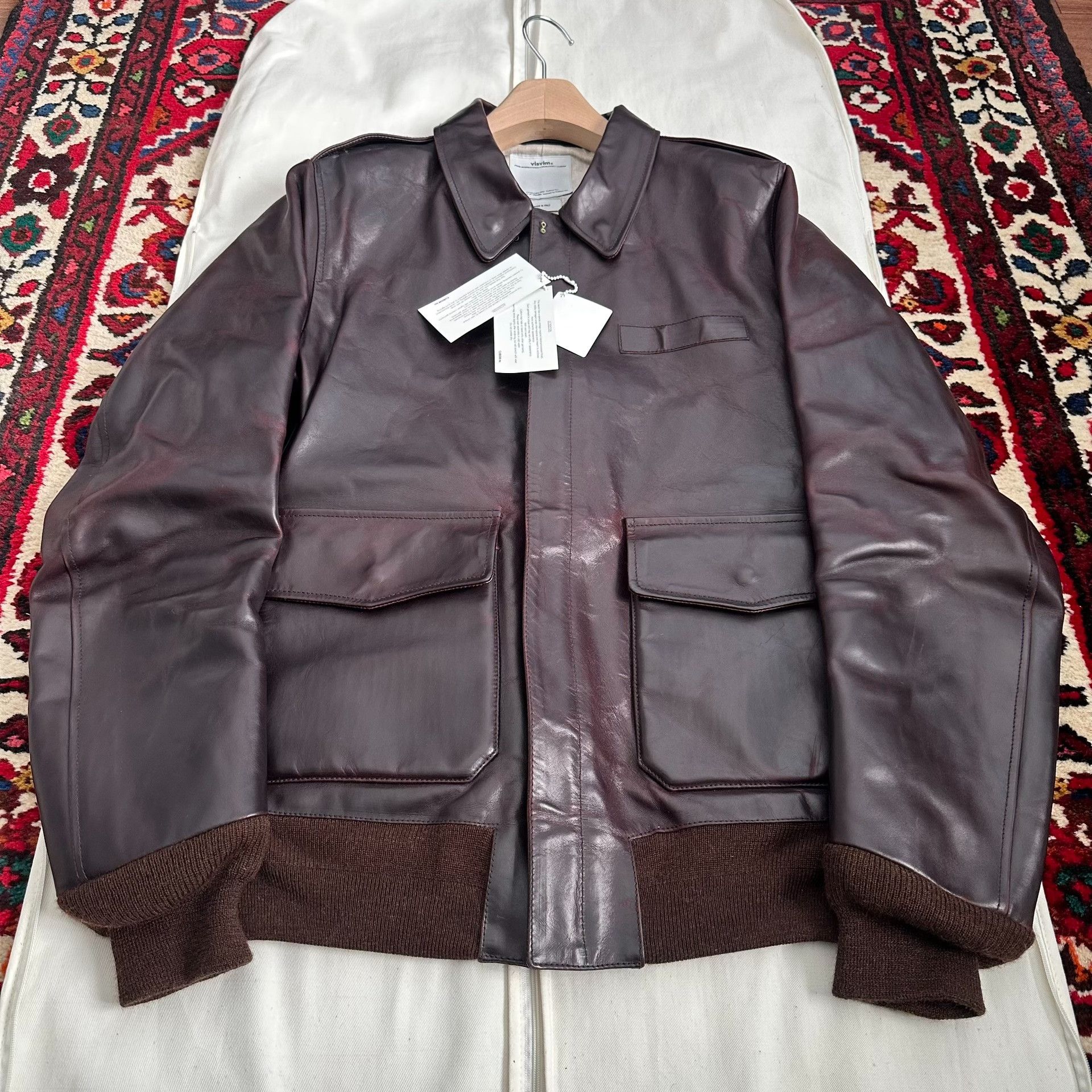 Visvim visvim elmendorf leather jacket in burgundy Size US M / EU 48-50 / 2 - 2 Thumbnail