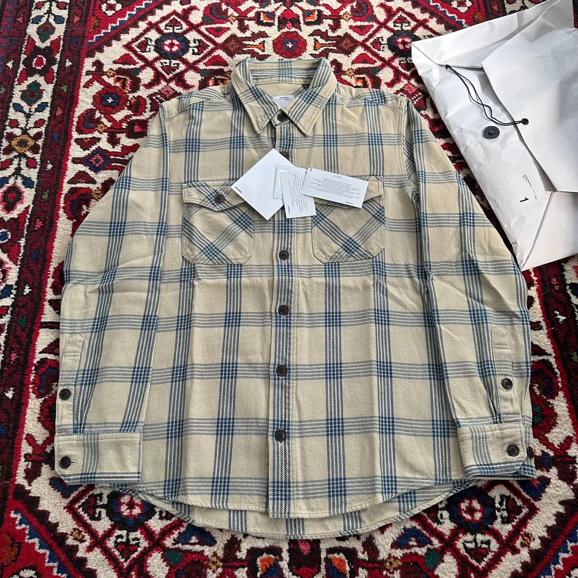 Visvim visvim indigo check long sleeve shirt Size US M / EU 48-50 / 2 - 2 Thumbnail