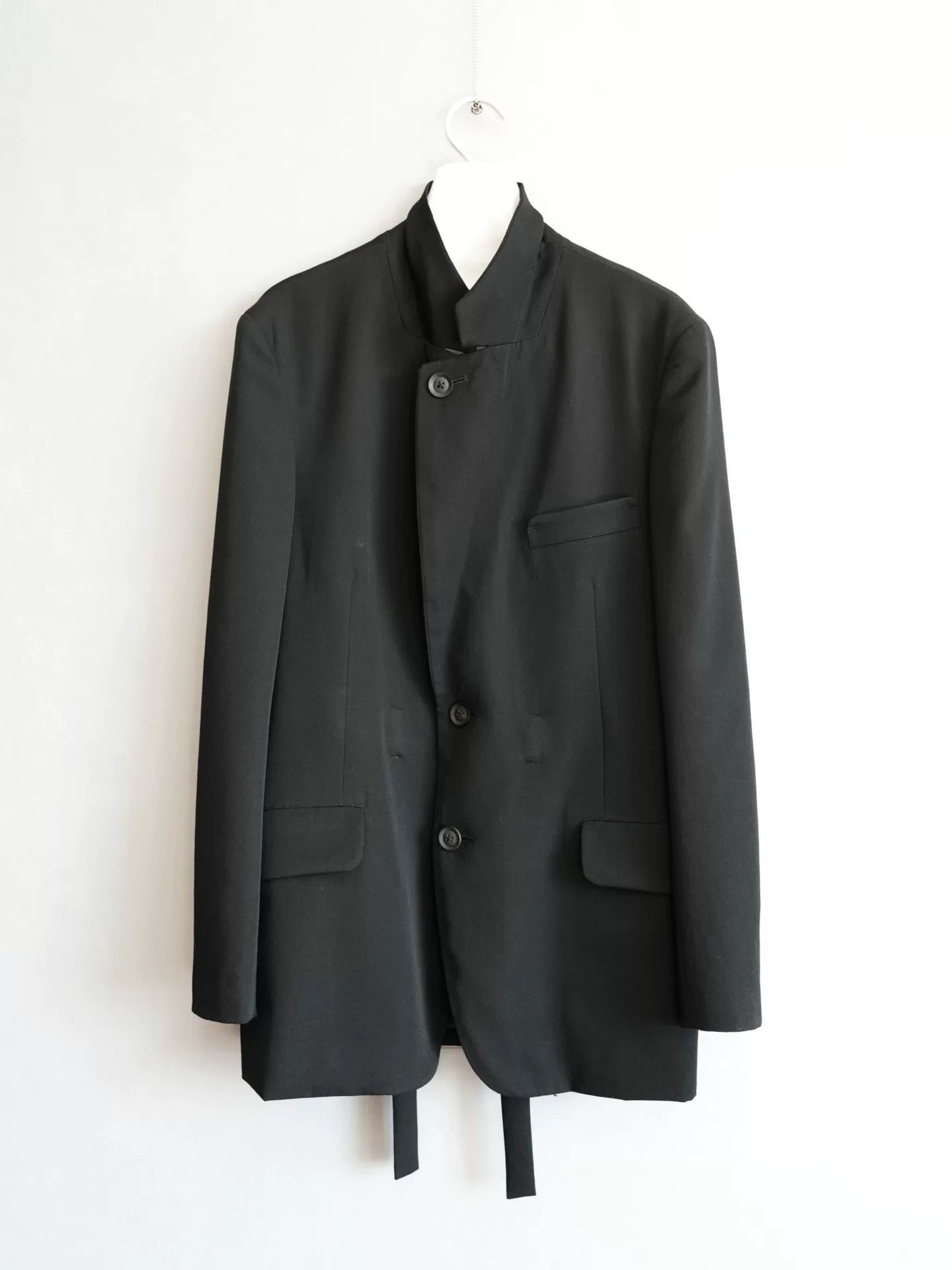Yohji Yamamoto yohji yamamoto black lace-up jacket Size US S / EU 44-46 / 1 - 3 Thumbnail