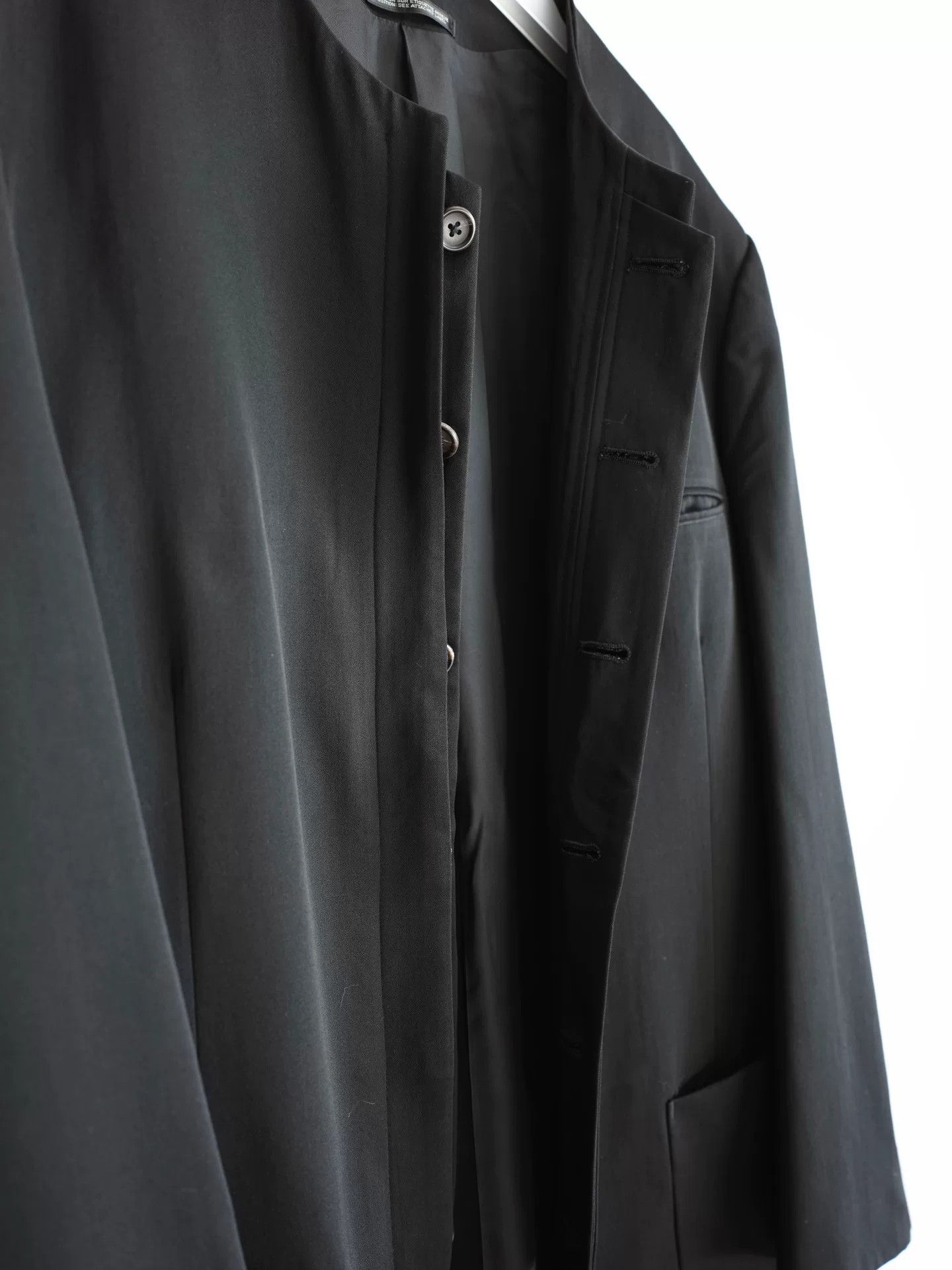 Yohji Yamamoto yohji yamamoto black double-layered coat Size US S / EU 44-46 / 1 - 3 Thumbnail
