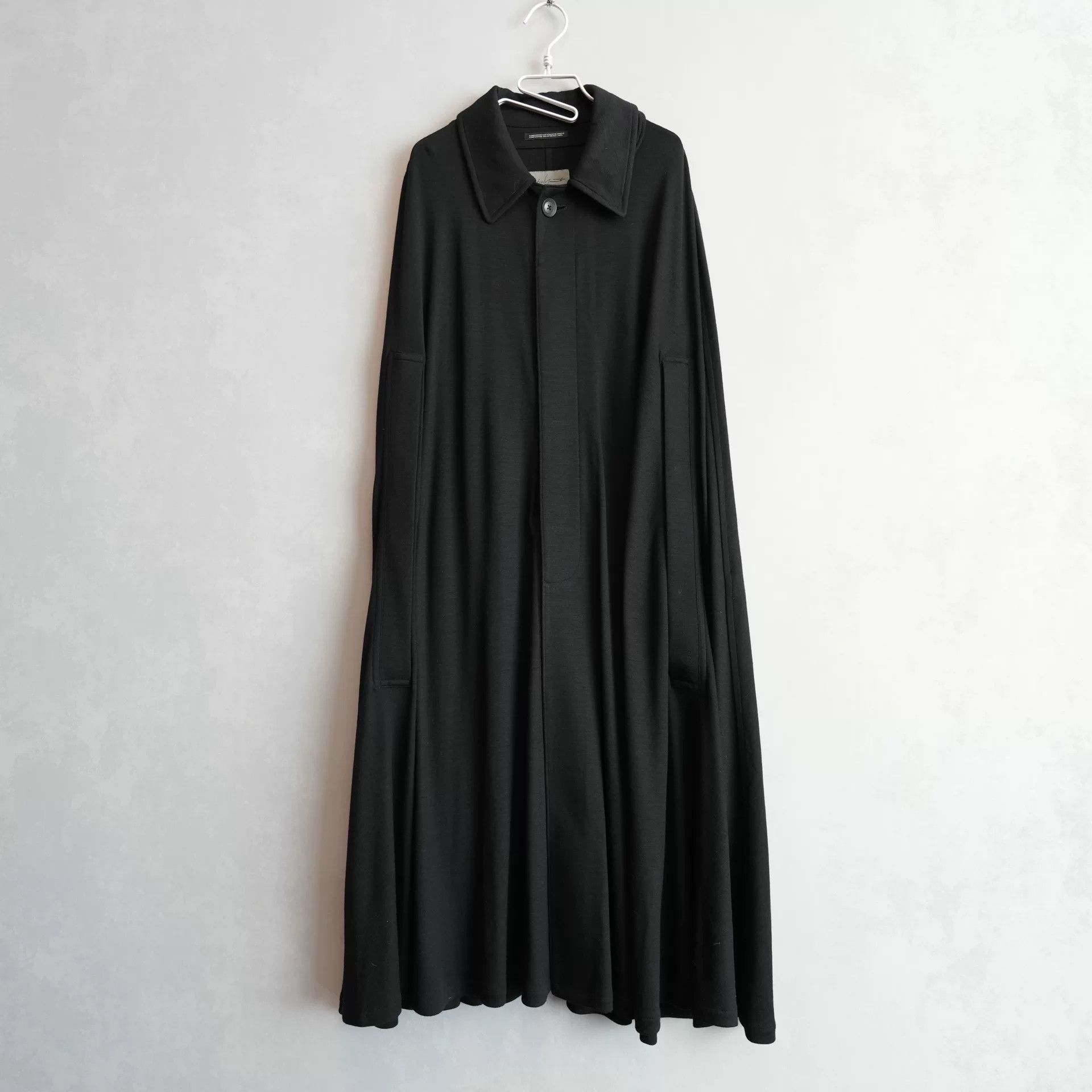 Yohji Yamamoto black wool cape coat by Yohji Yamamoto Size US L / EU 52-54 / 3 - 2 Thumbnail
