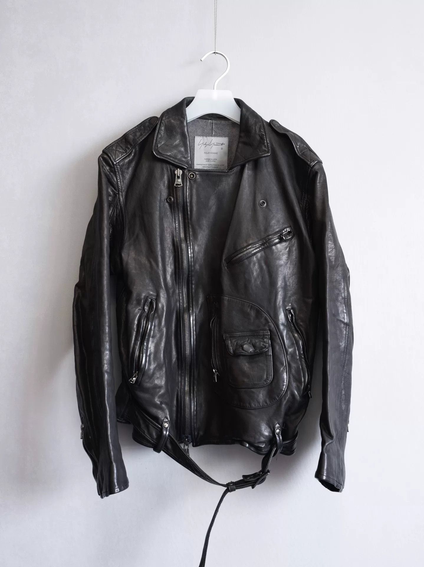 Isamu Katayama Backlash yohji yamamoto black leather biker jacket Size US M / EU 48-50 / 2 - 9 Thumbnail
