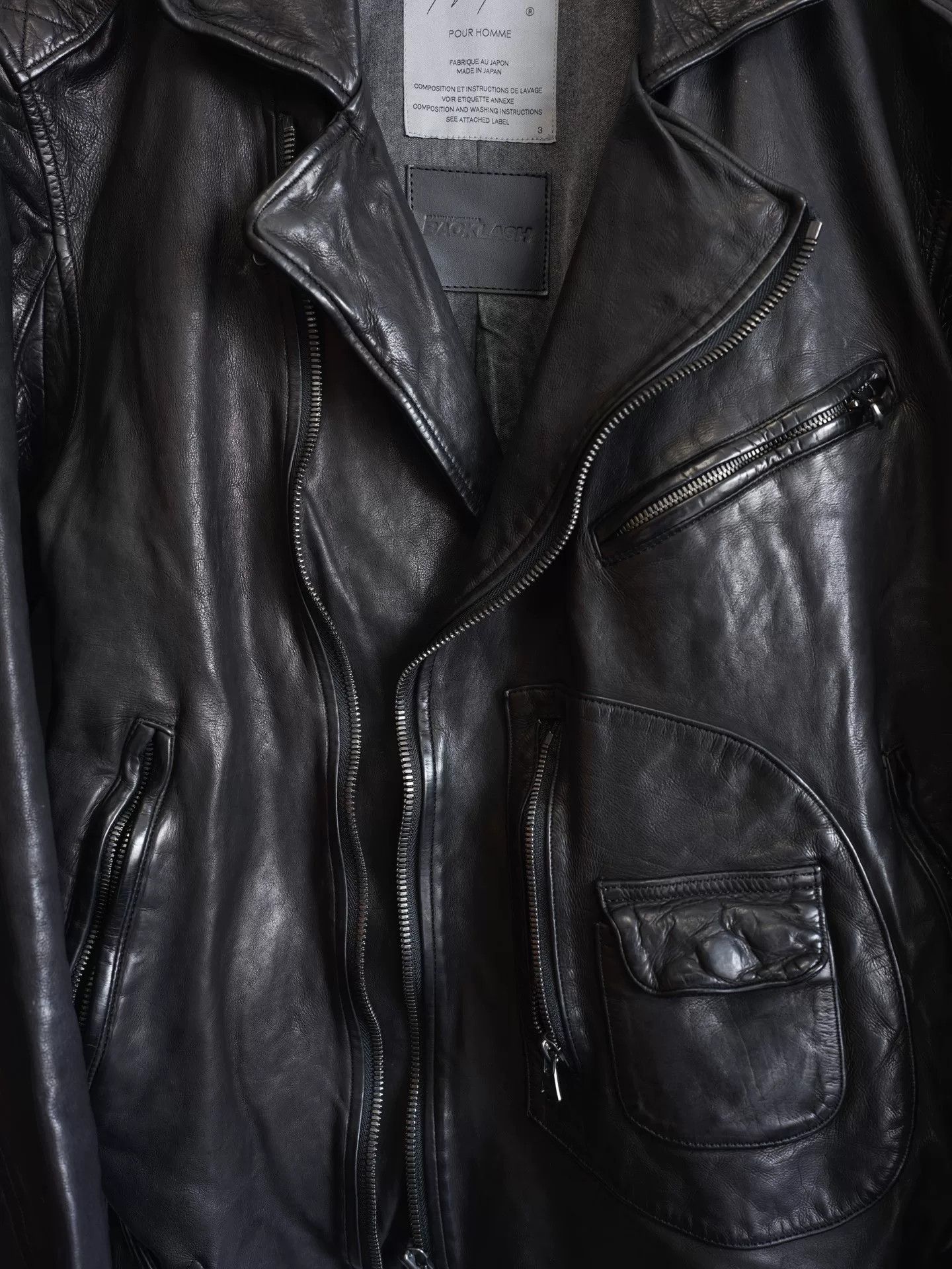 Isamu Katayama Backlash yohji yamamoto black leather biker jacket Size US M / EU 48-50 / 2 - 5 Thumbnail
