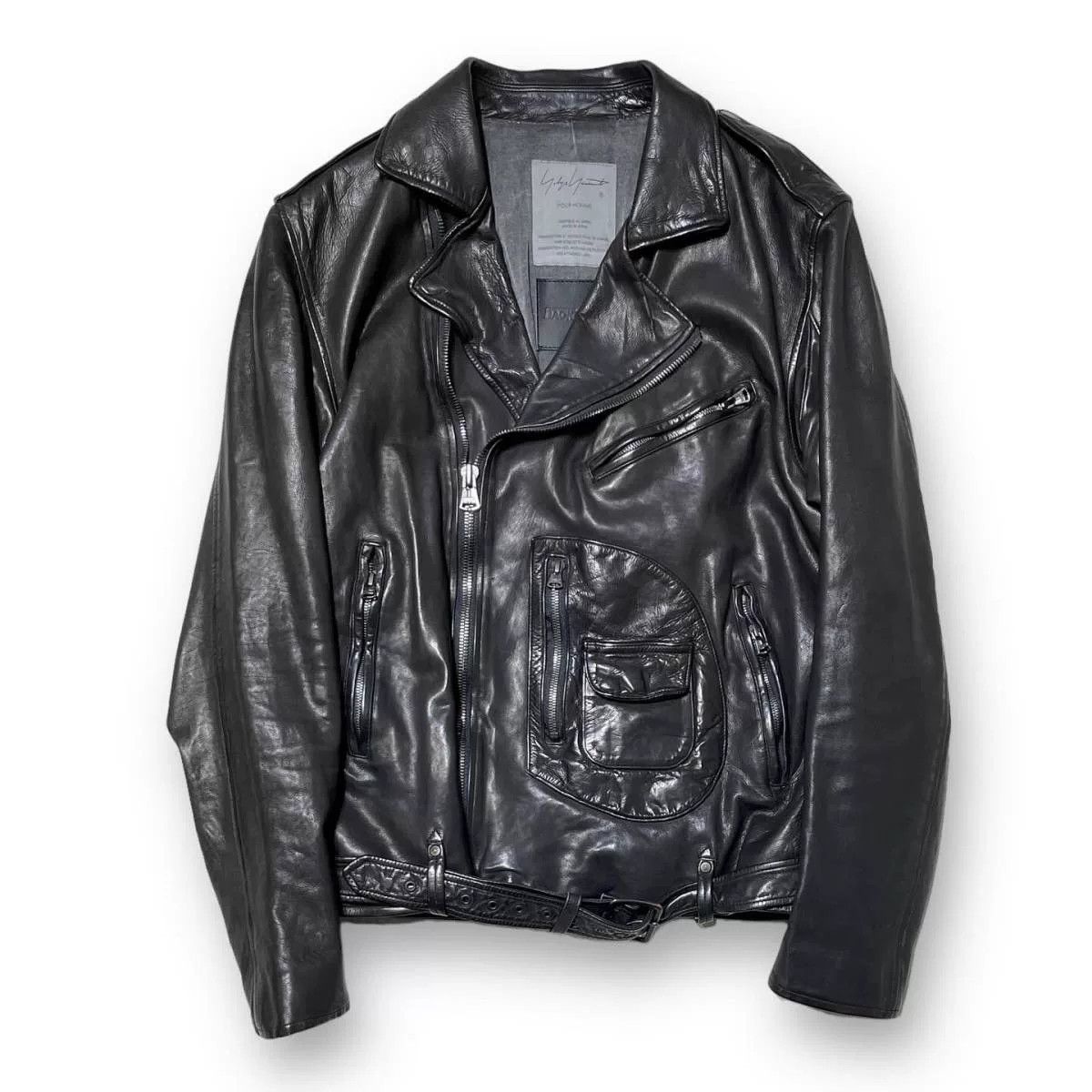 Isamu Katayama Backlash yohji yamamoto black leather biker jacket Size US M / EU 48-50 / 2 - 2 Thumbnail
