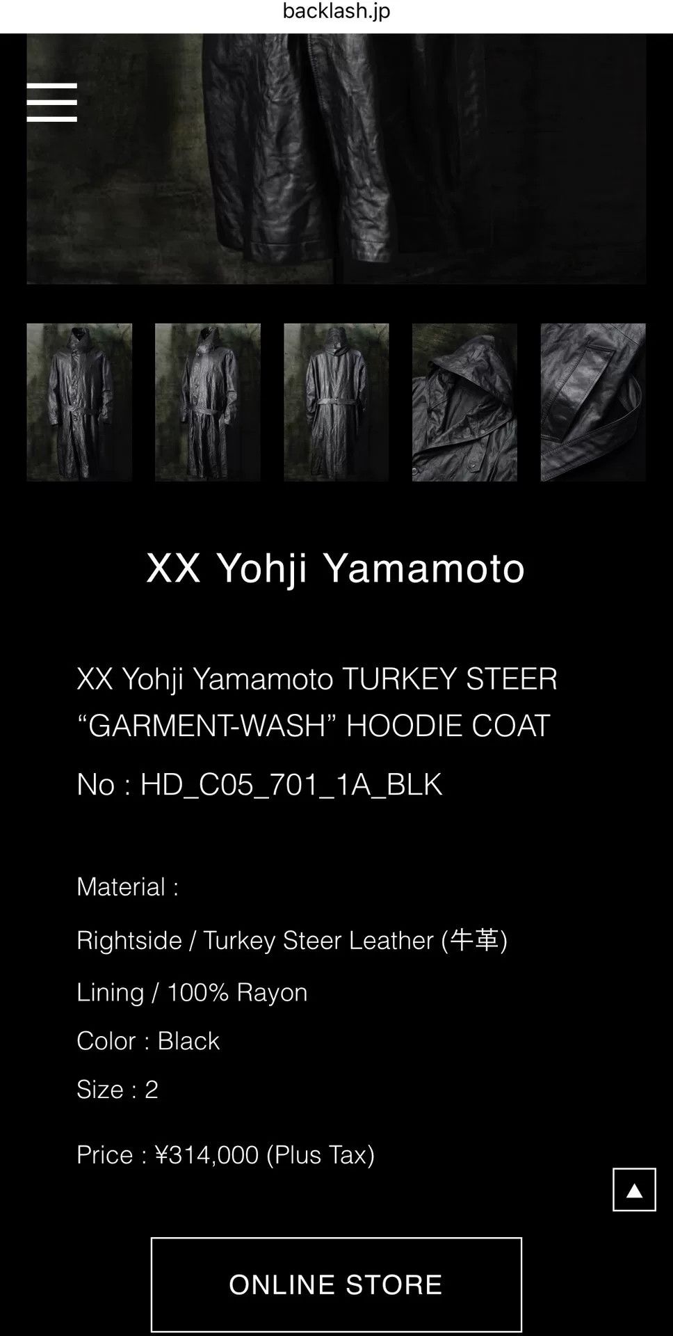 Isamu Katayama Backlash black hooded coat by yohji yamamoto Size US M / EU 48-50 / 2 - 2 Thumbnail