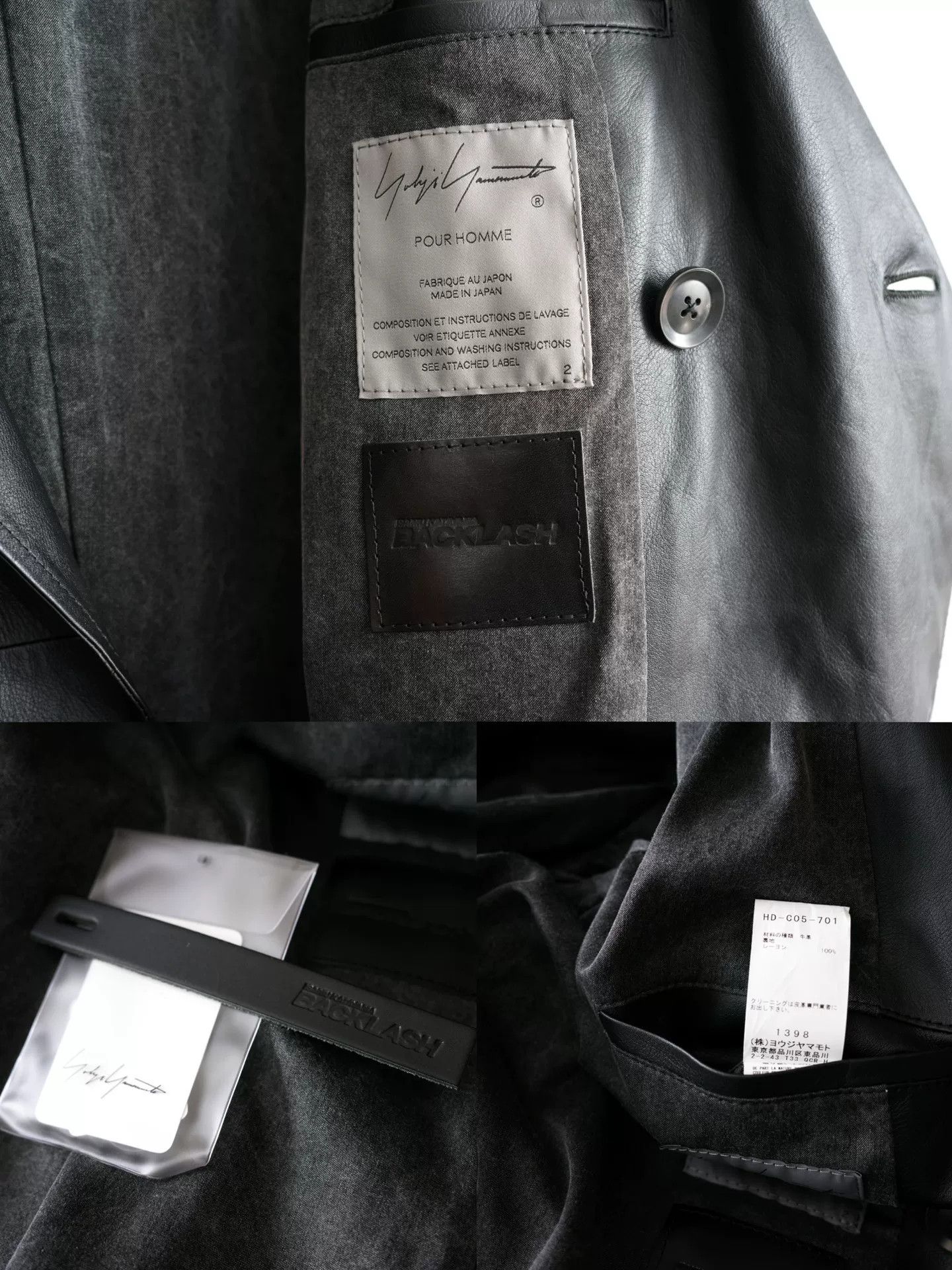 Isamu Katayama Backlash black hooded coat by yohji yamamoto Size US M / EU 48-50 / 2 - 9 Thumbnail