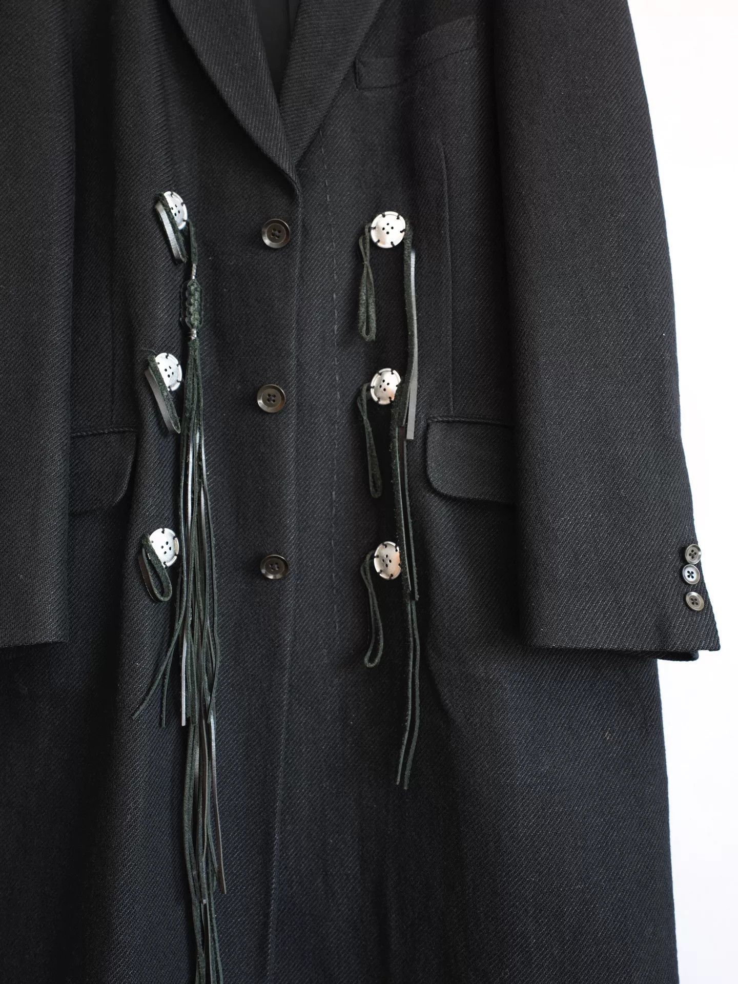 Yohji Yamamoto yohji yamamoto black trench coat with silver buttons Size US M / EU 48-50 / 2 - 3 Thumbnail