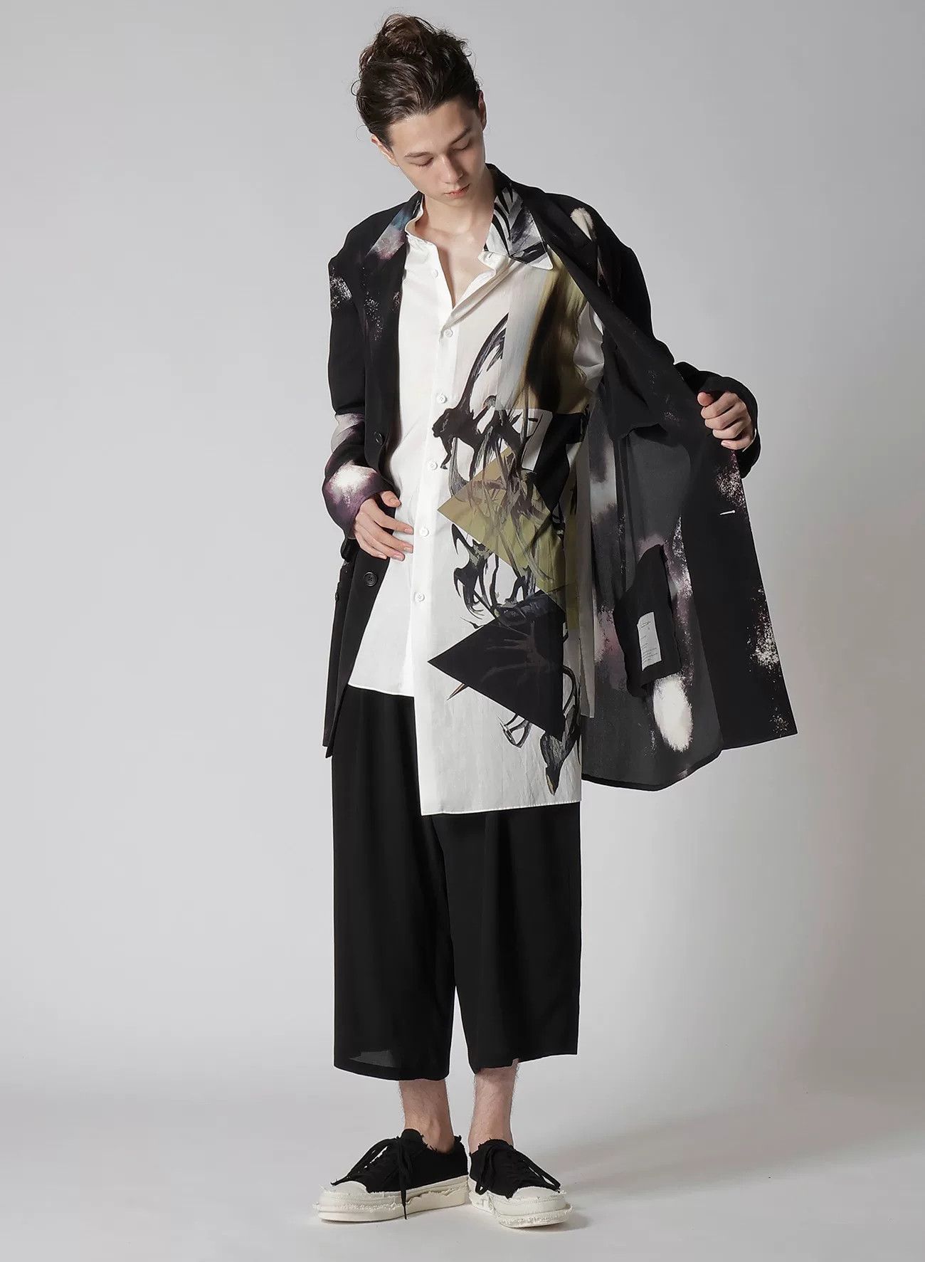 Yohji Yamamoto Yohji Yamamoto Silk Jacket with Unique Print Size M / US 6-8 / IT 42-44 - 4 Thumbnail