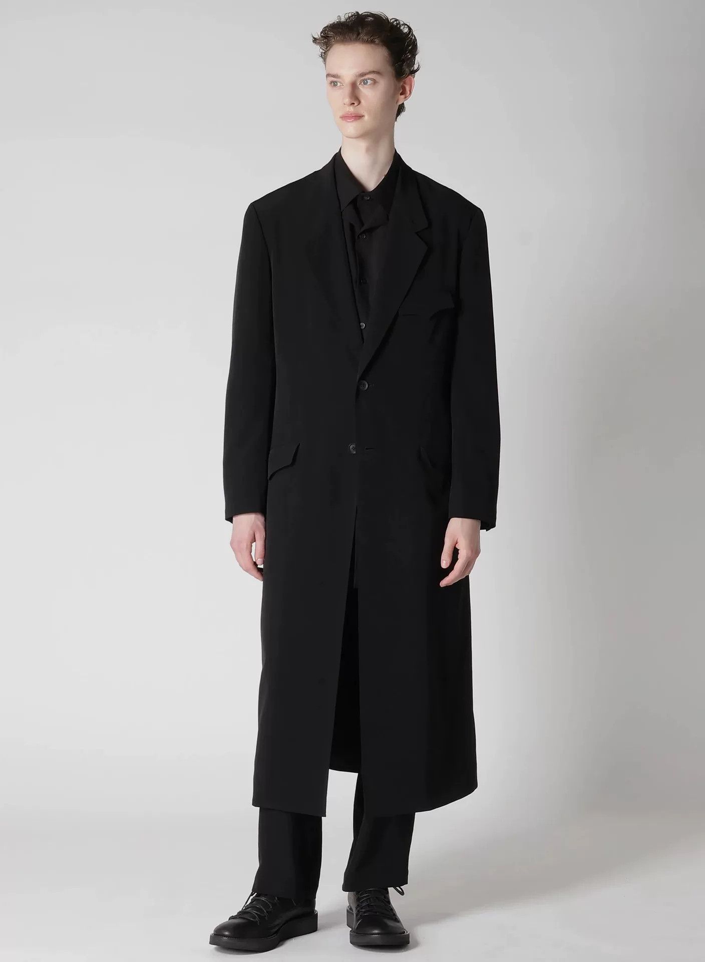 Yohji Yamamoto elegant black tailcoat with pleated design Size M / US 6-8 / IT 42-44 - 3 Thumbnail
