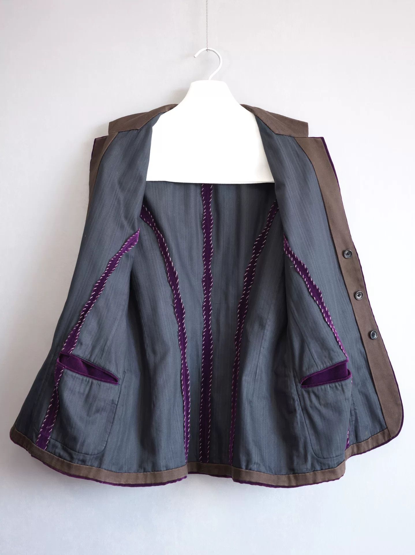 Yohji Yamamoto dual-sided velvet jacket by Yohji Yamamoto Size US S / EU 44-46 / 1 - 4 Thumbnail