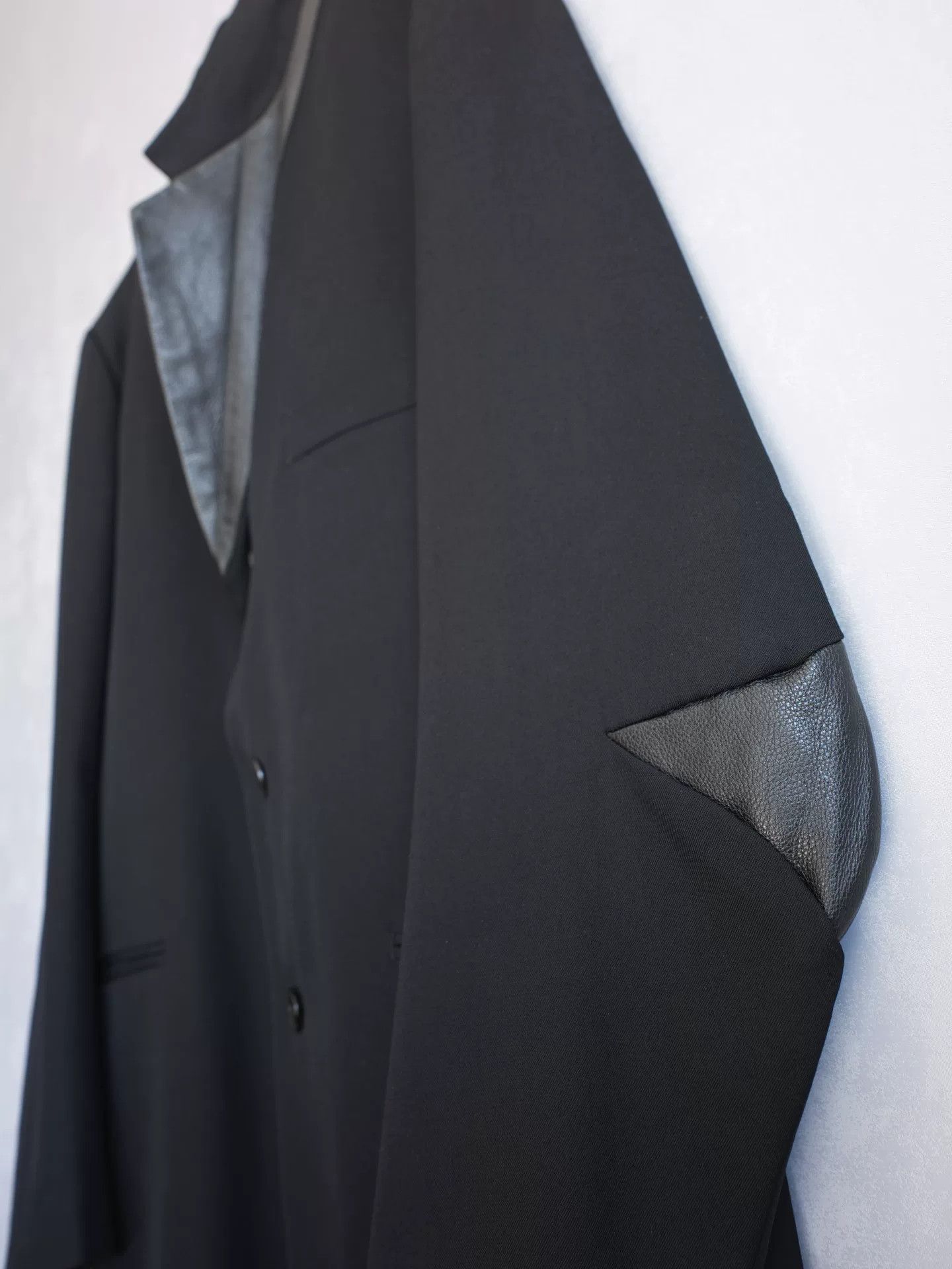 Yohji Yamamoto Yohji Yamamoto Leather Patch Jacket Size US S / EU 44-46 / 1 - 5 Thumbnail