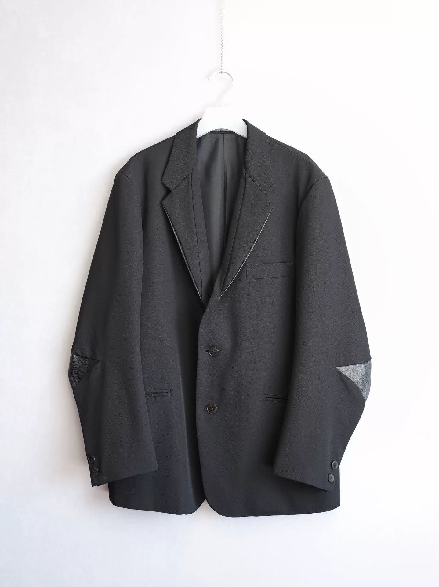 Yohji Yamamoto Yohji Yamamoto Leather Patch Jacket Size US S / EU 44-46 / 1 - 2 Thumbnail