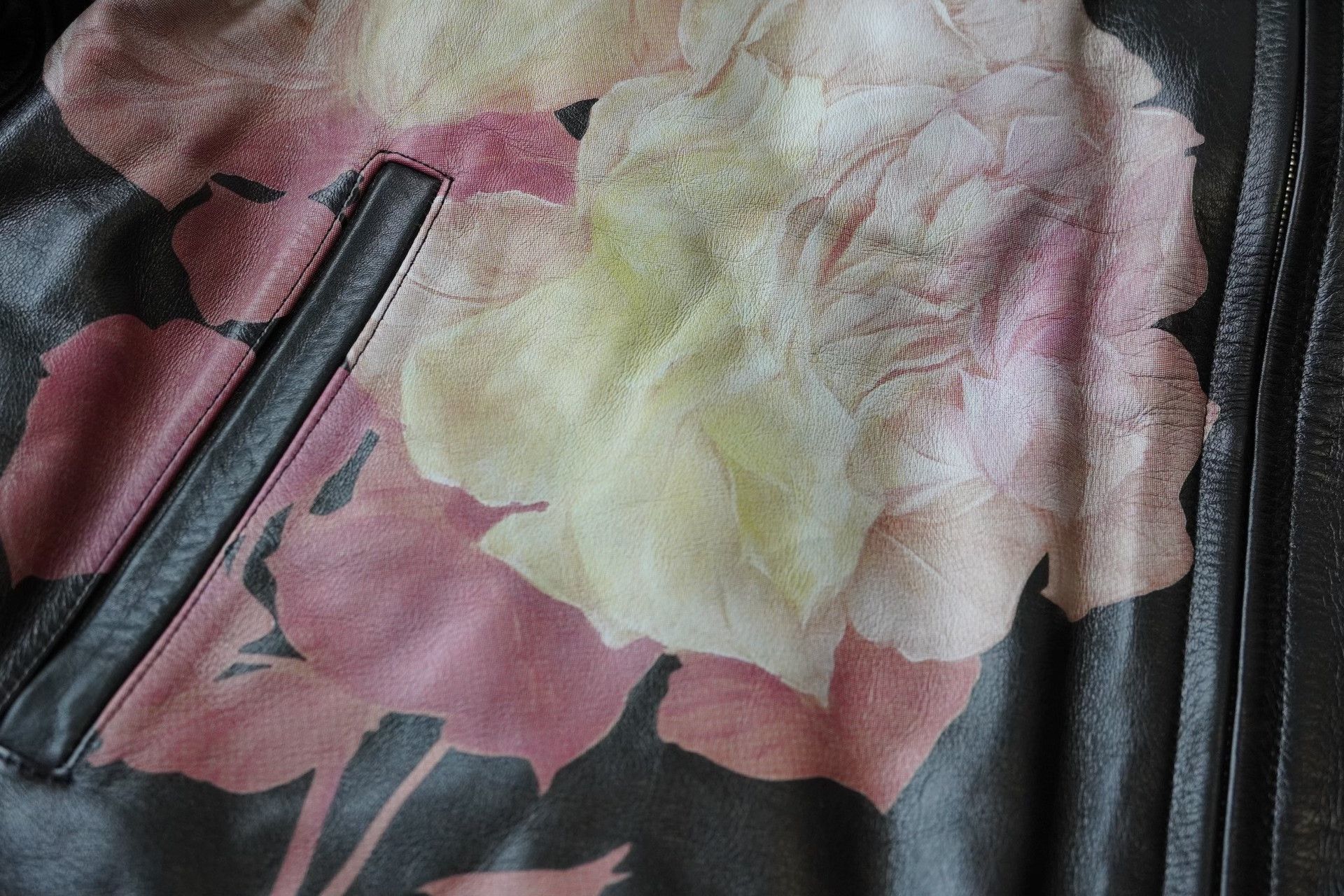 Yohji Yamamoto yohji yamamoto 1991 flower leather jacket Size US L / EU 52-54 / 3 - 4 Thumbnail