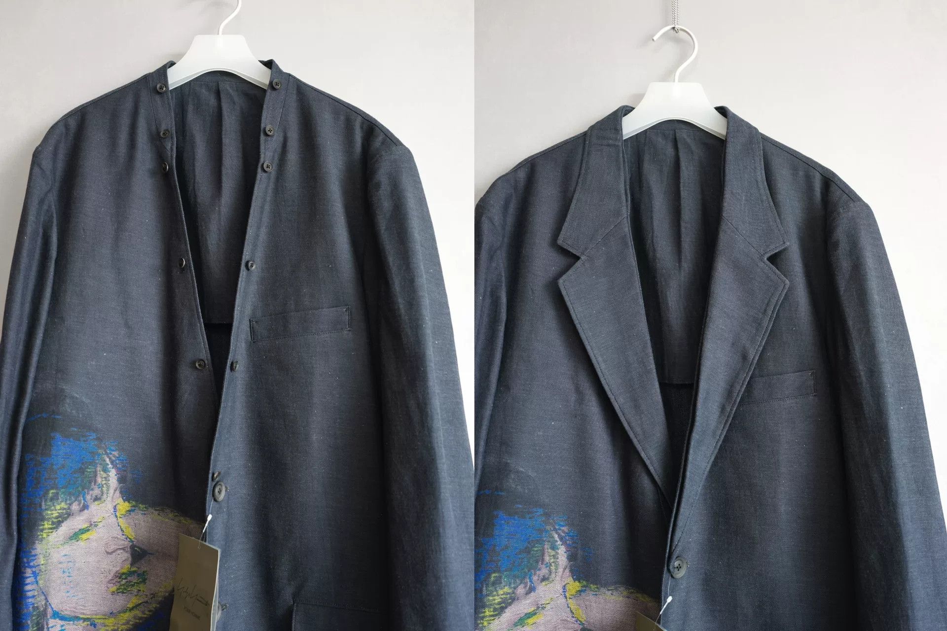 Yohji Yamamoto yohji yamamoto portrait print denim coat Size S / US 4 / IT 40 - 7 Thumbnail