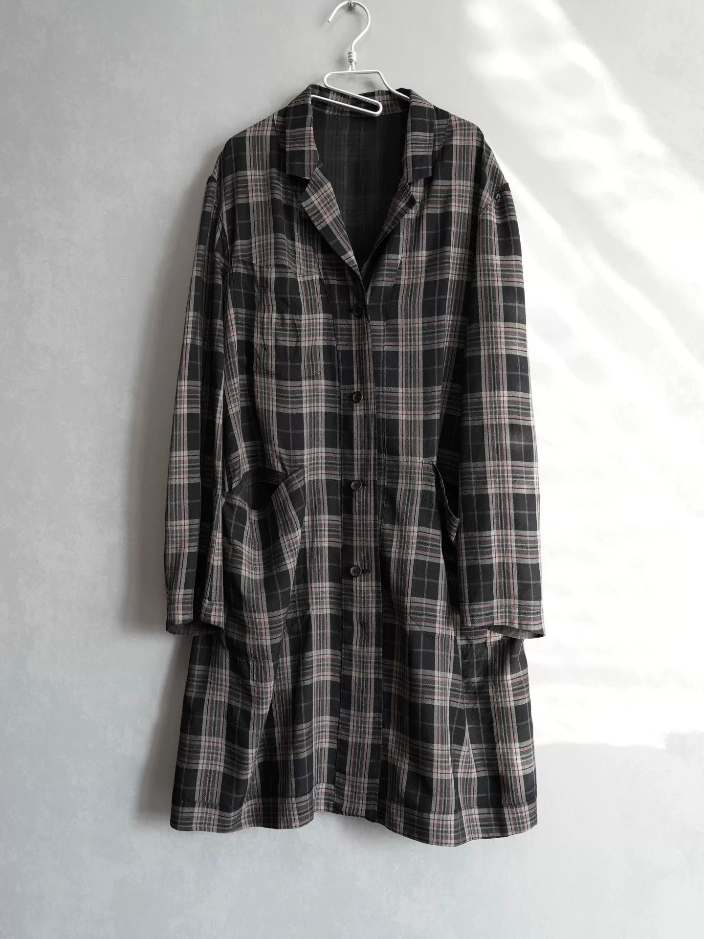 Yohji Yamamoto yohji yamamoto double-sided plaid long coat Size US L / EU 52-54 / 3 - 4 Thumbnail