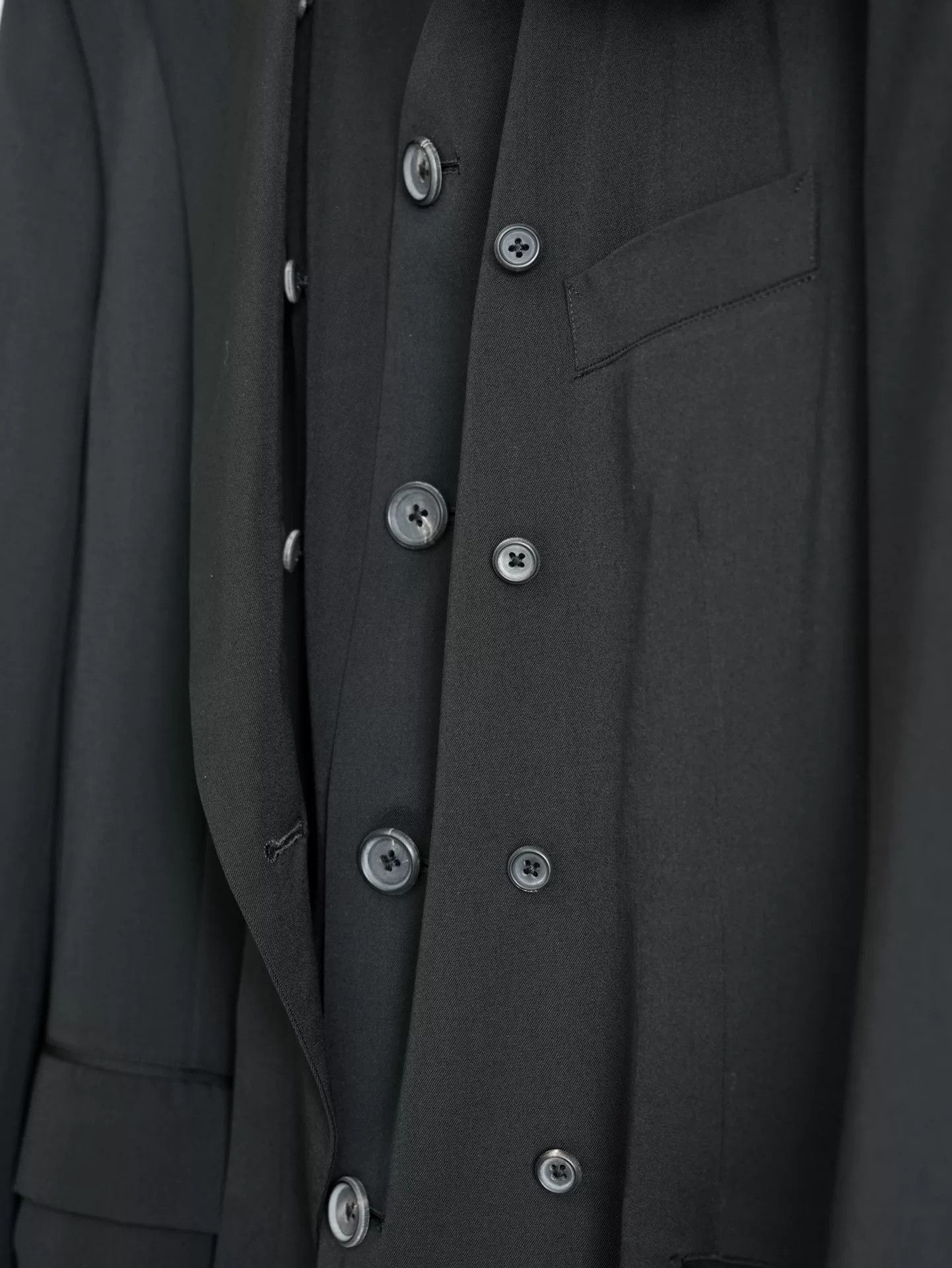 Yohji Yamamoto black layered jacket by yohji yamamoto Size US M / EU 48-50 / 2 - 8 Thumbnail