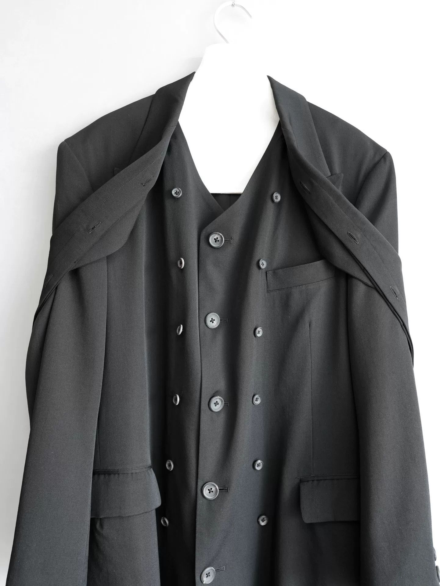 Yohji Yamamoto black layered jacket by yohji yamamoto Size US M / EU 48-50 / 2 - 5 Thumbnail