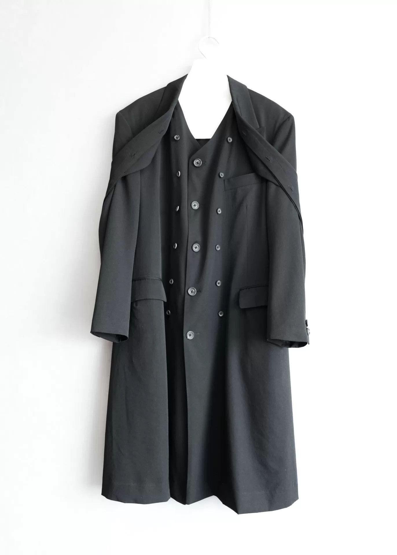 Yohji Yamamoto black layered jacket by yohji yamamoto Size US M / EU 48-50 / 2 - 3 Thumbnail