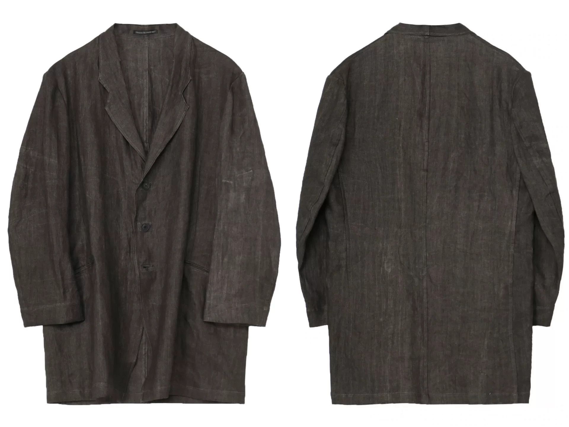 Yohji Yamamoto yohji yamamoto ink-dyed linen jacket Size US M / EU 48-50 / 2 - 4 Thumbnail