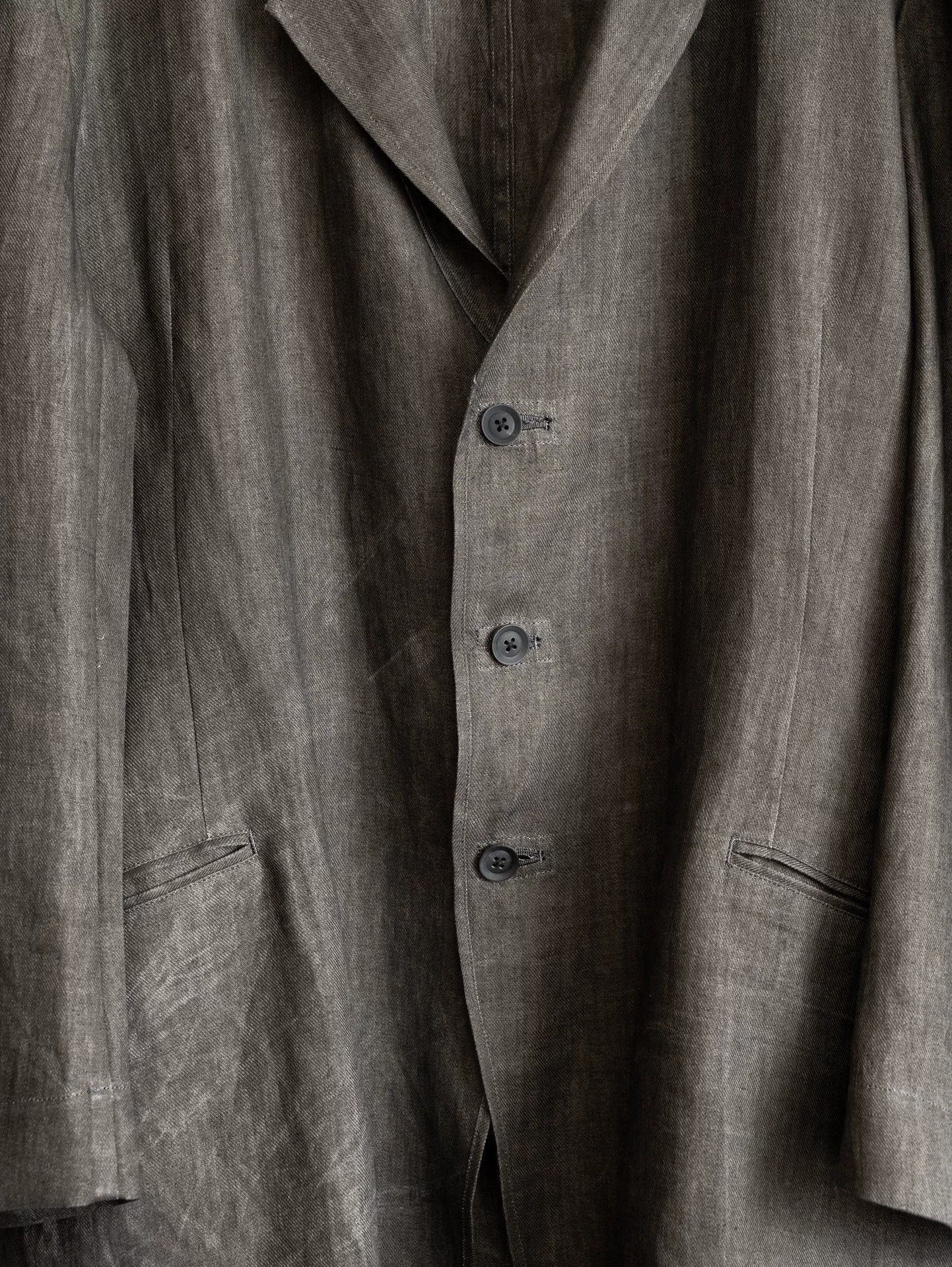 Yohji Yamamoto yohji yamamoto ink-dyed linen jacket Size US M / EU 48-50 / 2 - 6 Thumbnail