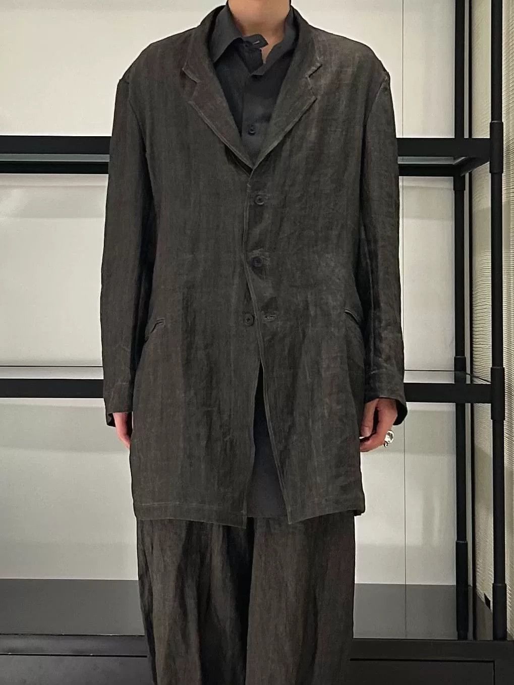 Yohji Yamamoto yohji yamamoto ink-dyed linen jacket Size US M / EU 48-50 / 2 - 2 Thumbnail