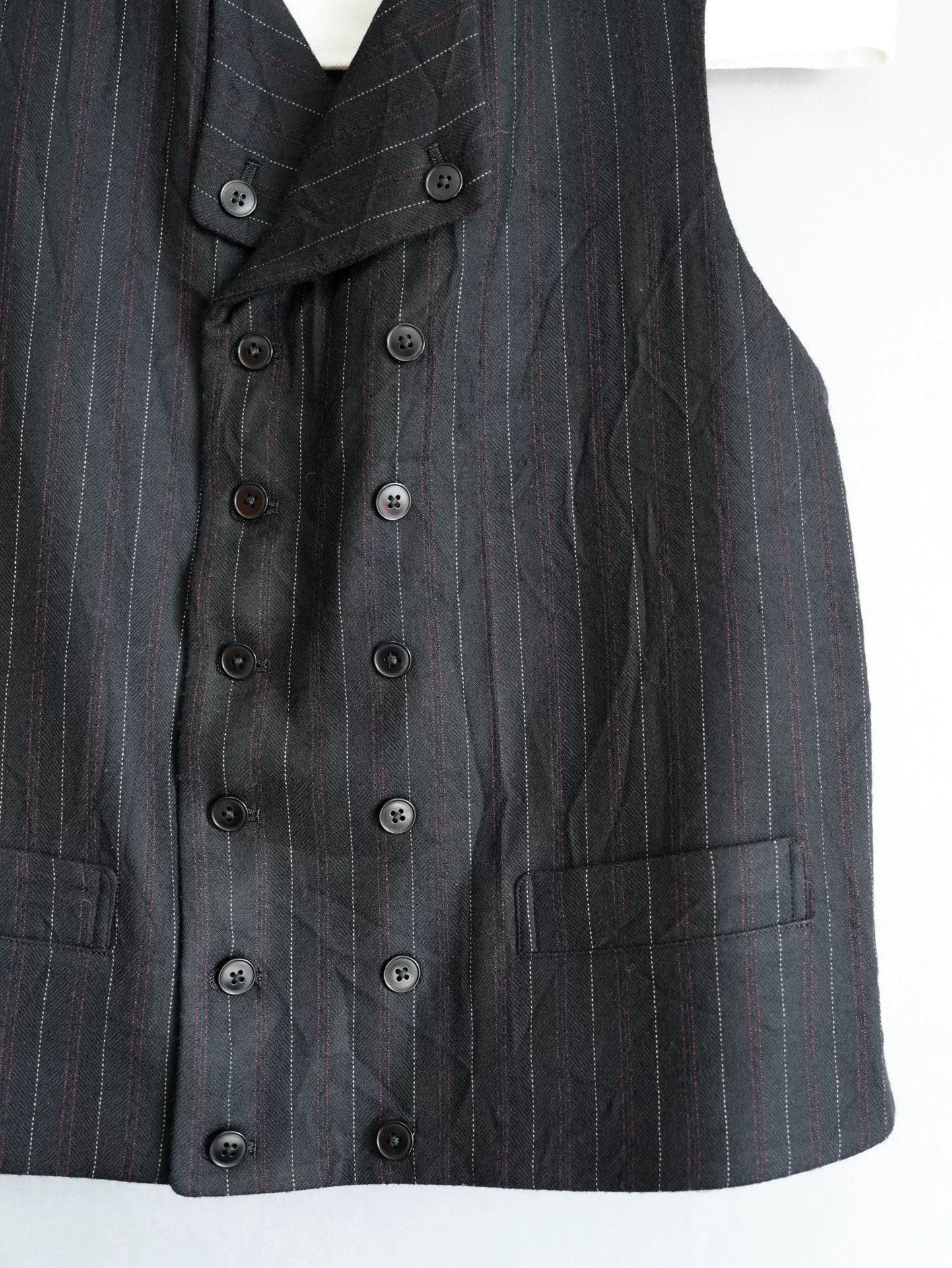 Yohji Yamamoto Yohji Yamamoto Black Red Striped Vest Size US M / EU 48-50 / 2 - 7 Thumbnail