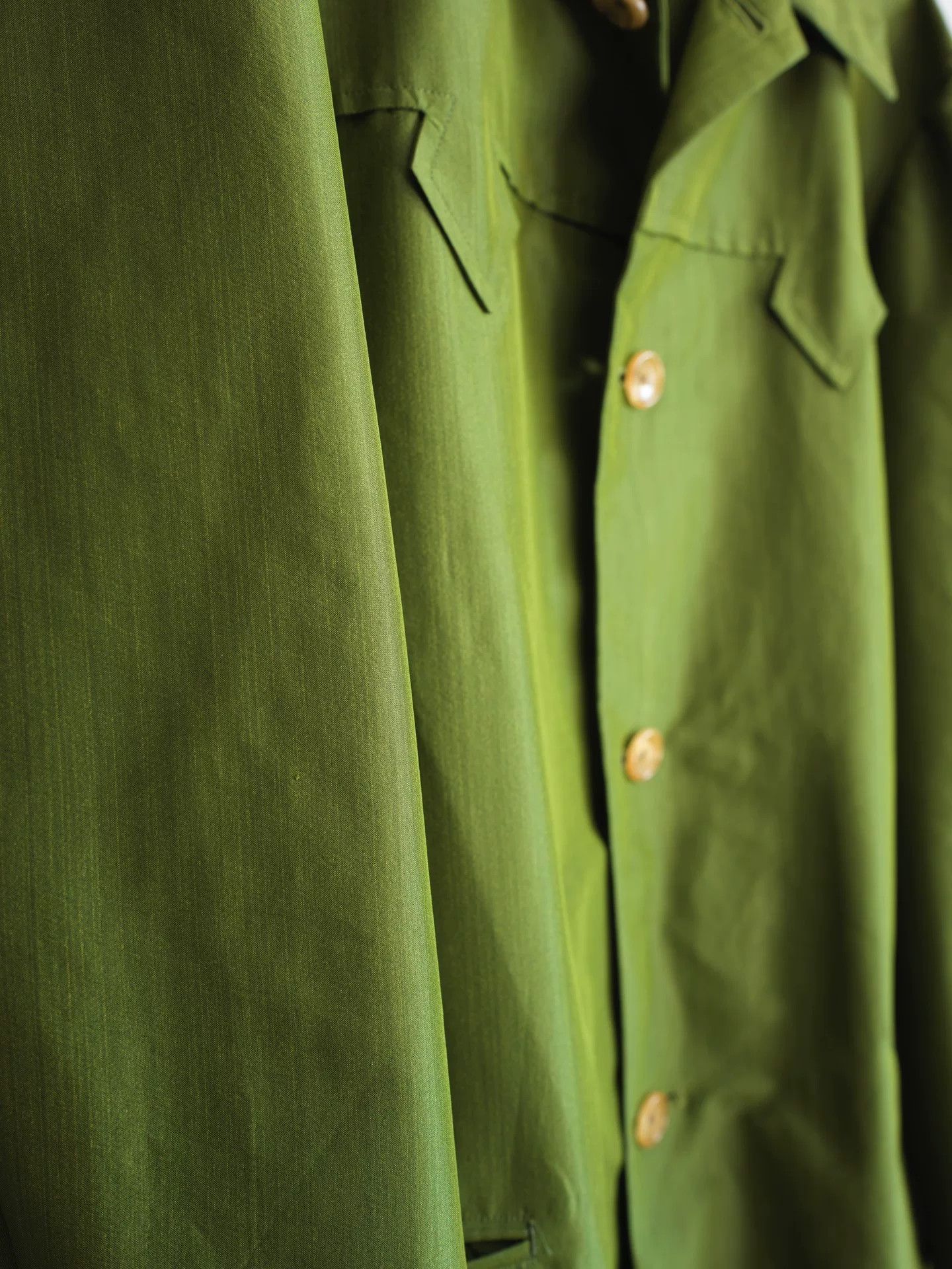 Yohji Yamamoto olive green silk blend jacket Size M / US 6-8 / IT 42-44 - 6 Thumbnail