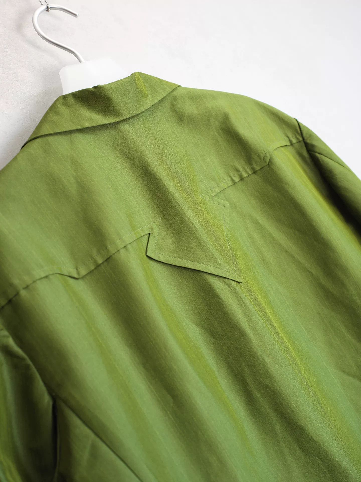 Yohji Yamamoto olive green silk blend jacket Size M / US 6-8 / IT 42-44 - 8 Thumbnail